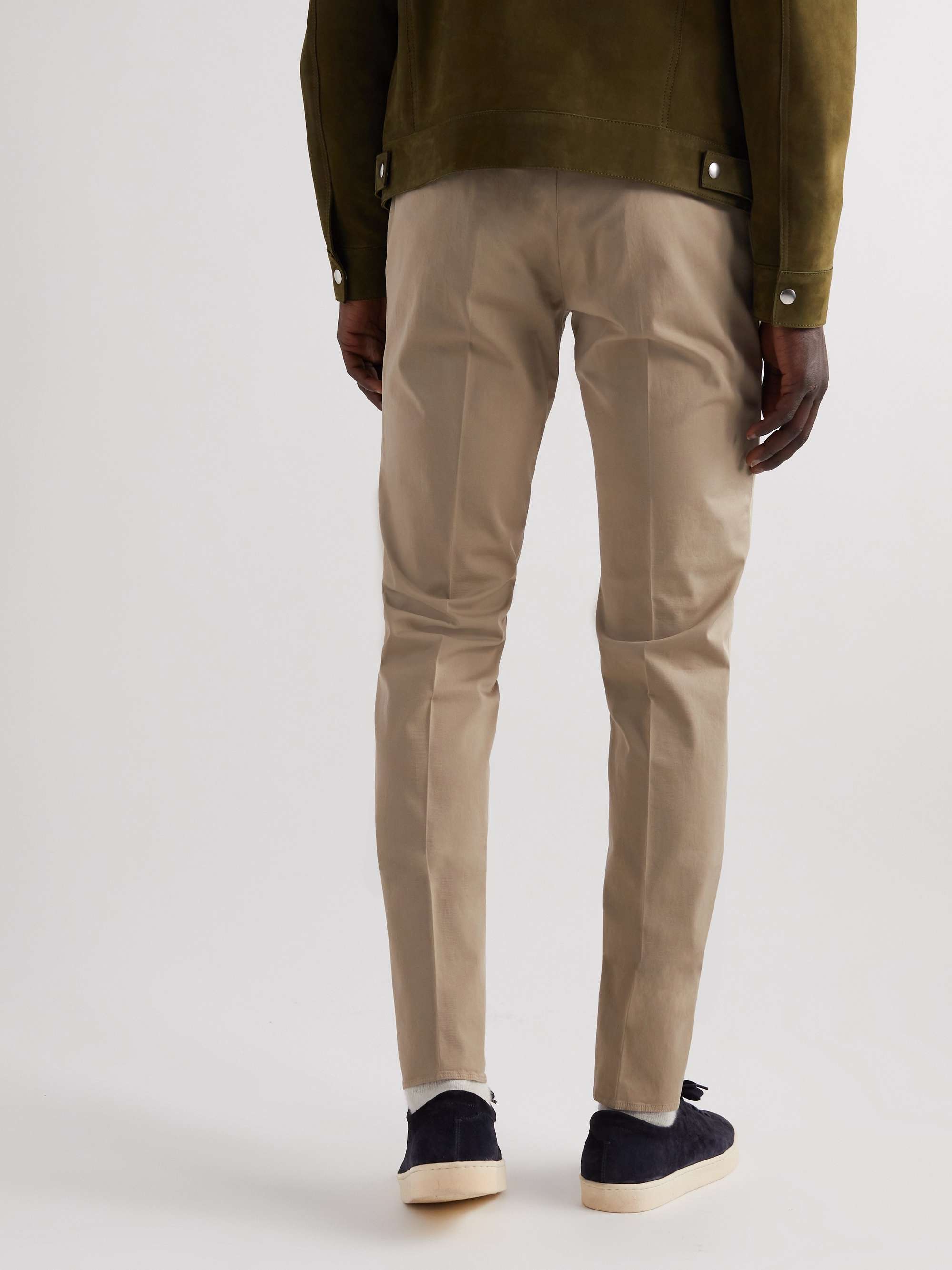 INCOTEX Four Season Slim-Fit Cotton-Blend Chinos