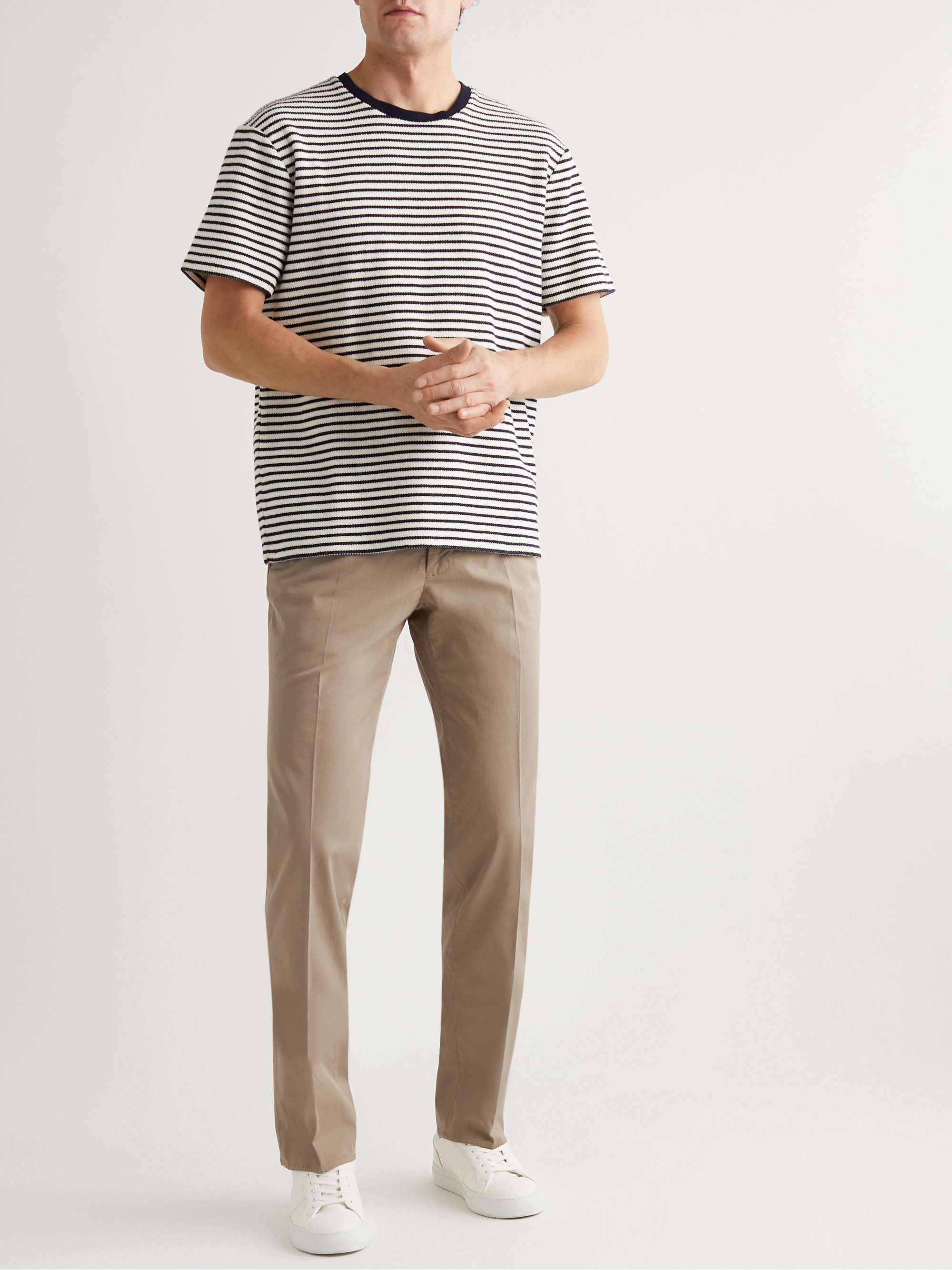 INCOTEX Four Season Relaxed-Fit Cotton-Blend Chinos