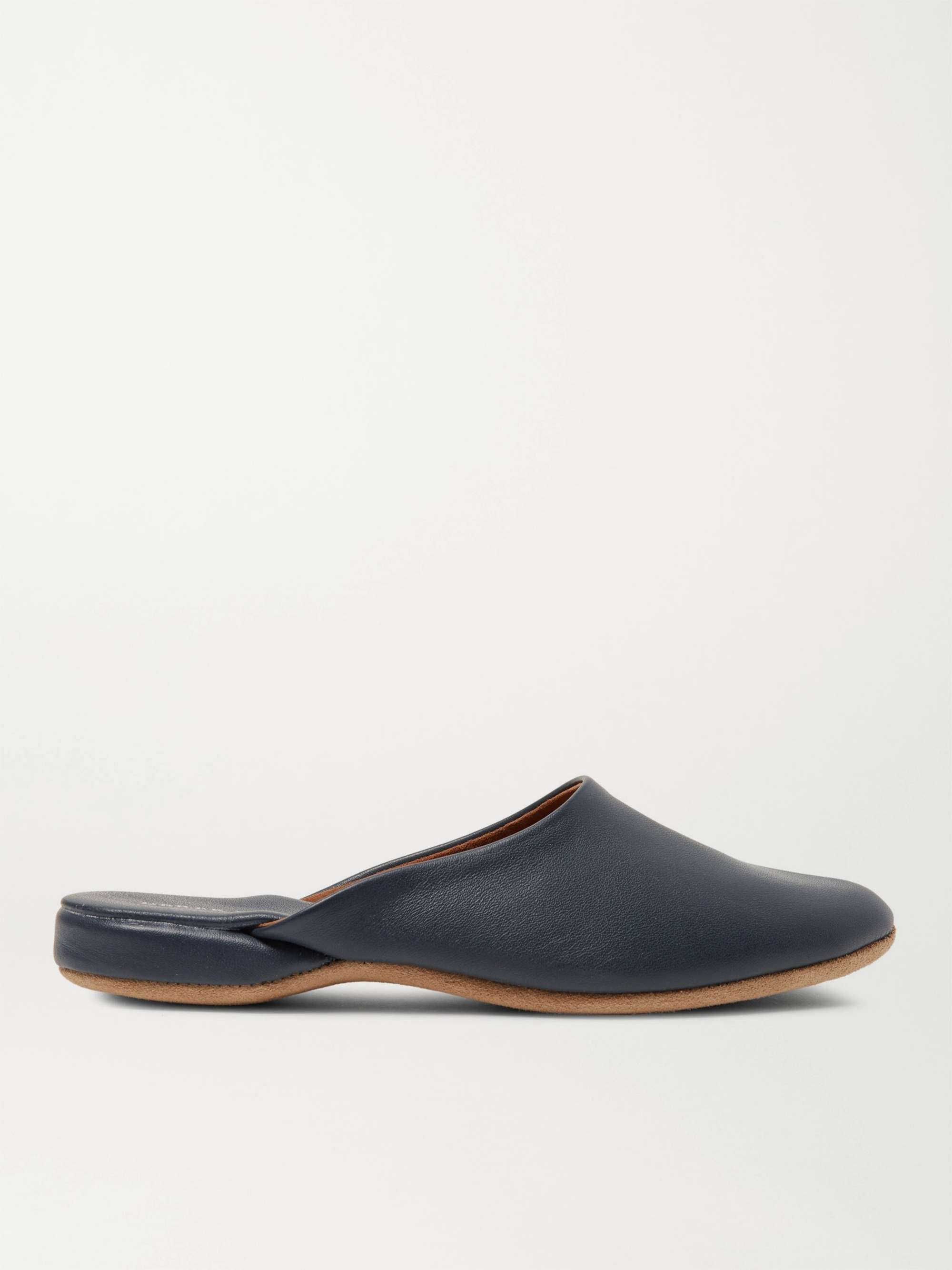 DEREK Morgan Leather Slippers for Men | MR PORTER