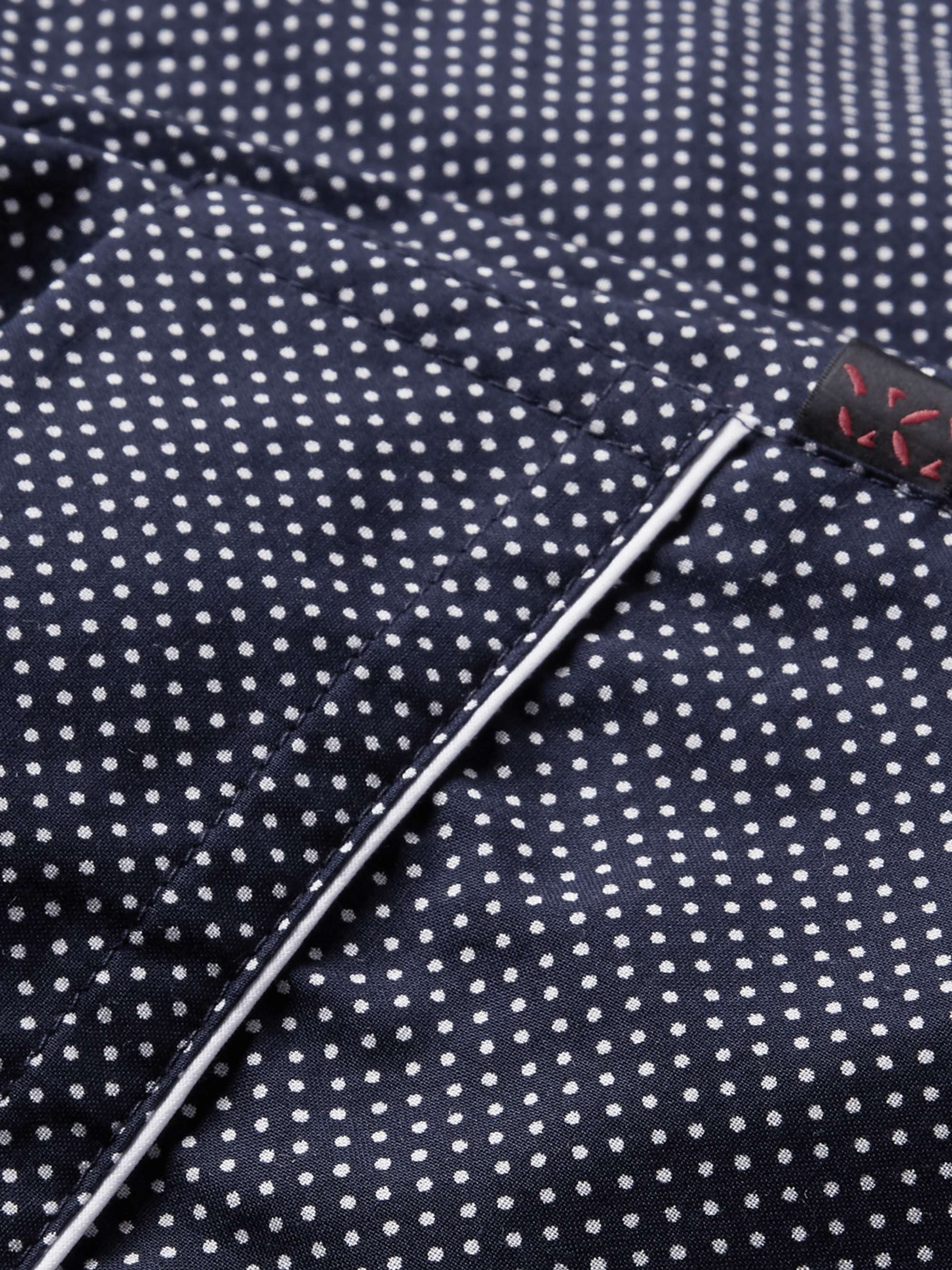 DEREK ROSE Plaza Polka-Dot Cotton Robe