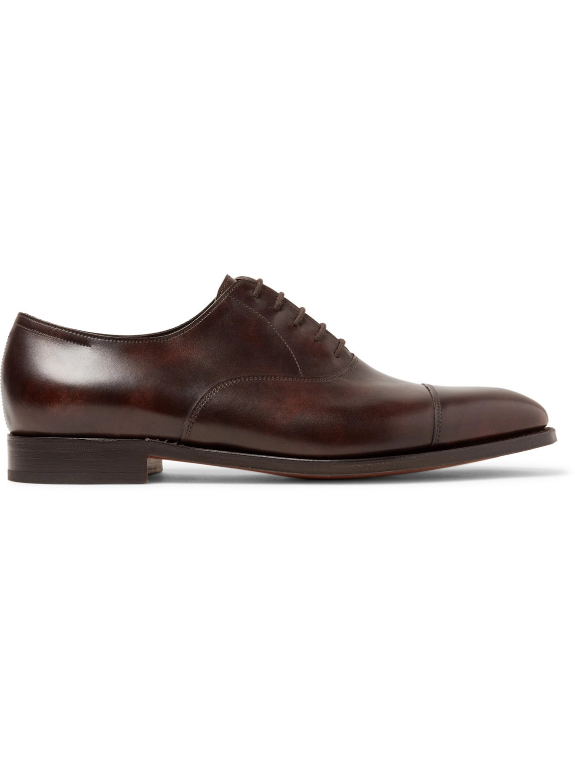 John Lobb CITY II BURNISHED-LEATHER OXFORD SHOES