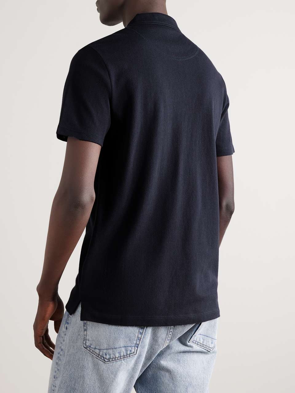 SUNSPEL Riviera Slim-Fit Cotton-Mesh Polo Shirt for Men | MR PORTER