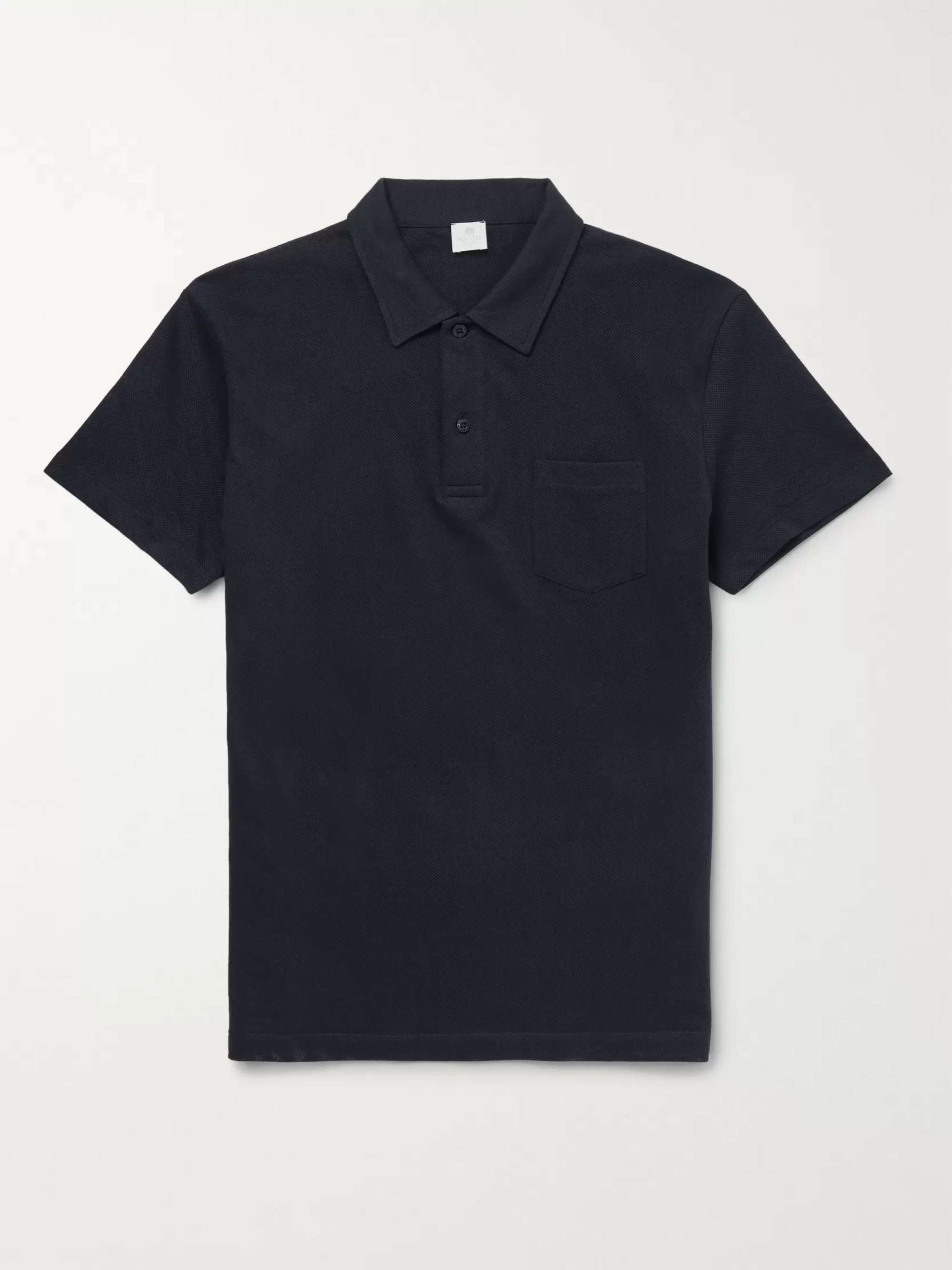 SUNSPEL Riviera Slim-Fit Cotton-Mesh Polo Shirt for Men | MR PORTER