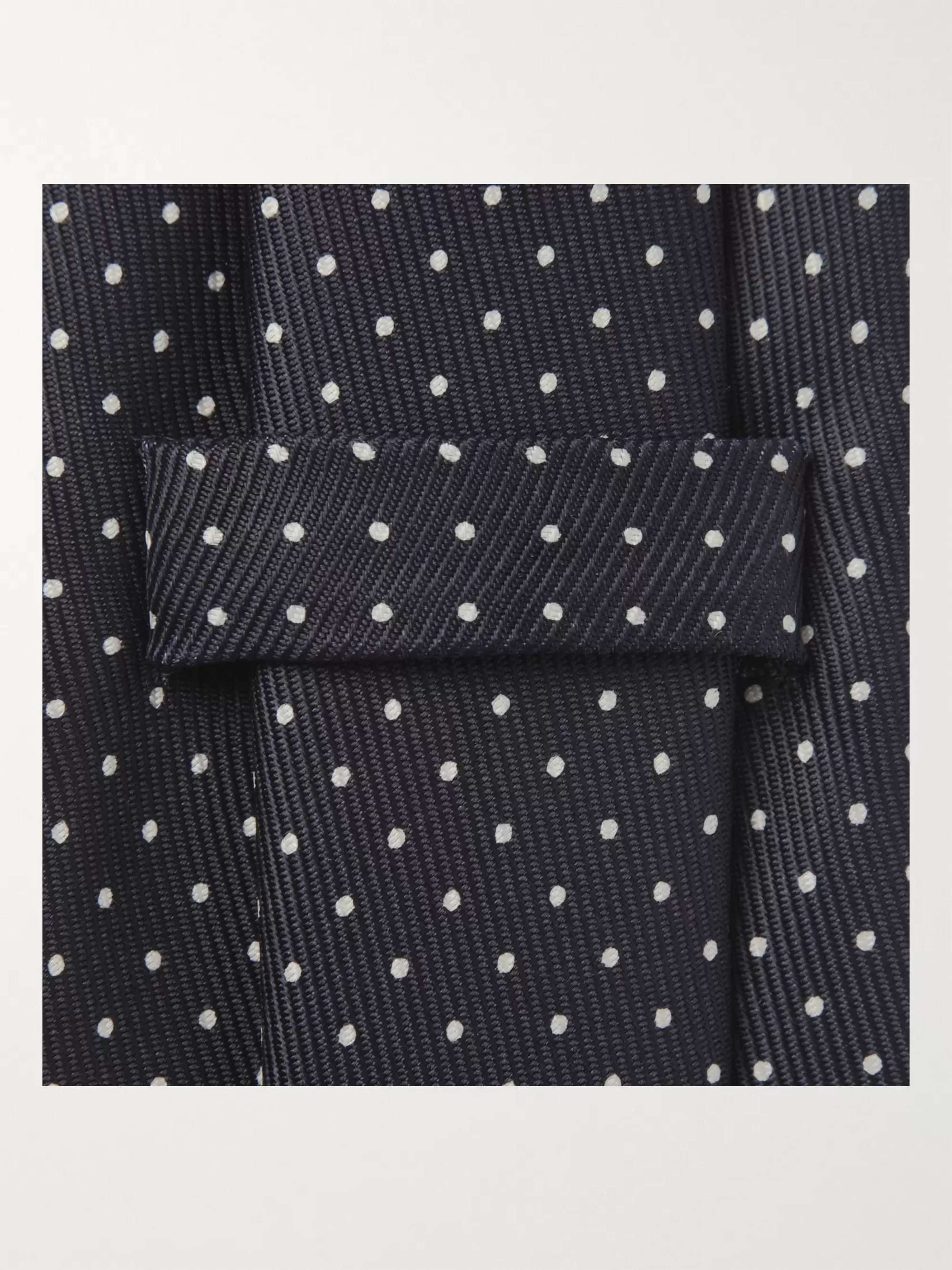 TURNBULL & ASSER 8cm Polka-Dot Silk Tie