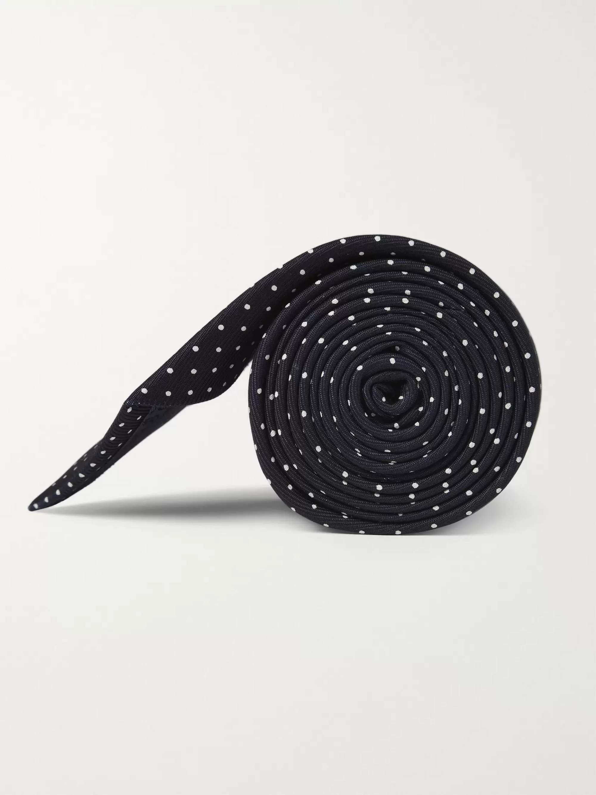 TURNBULL & ASSER 8cm Polka-Dot Silk Tie