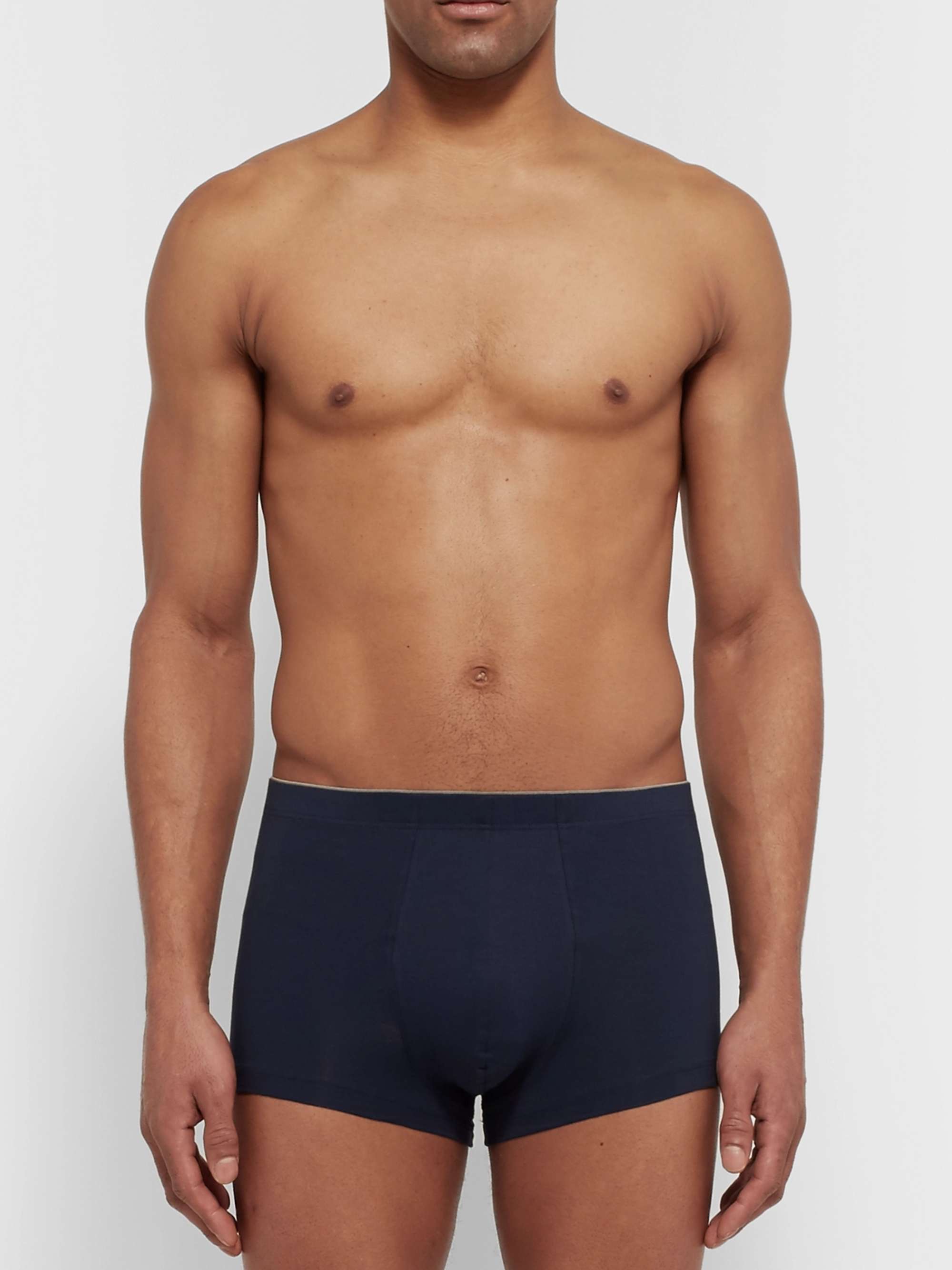 HANRO Superior Cotton-Blend Boxer Briefs