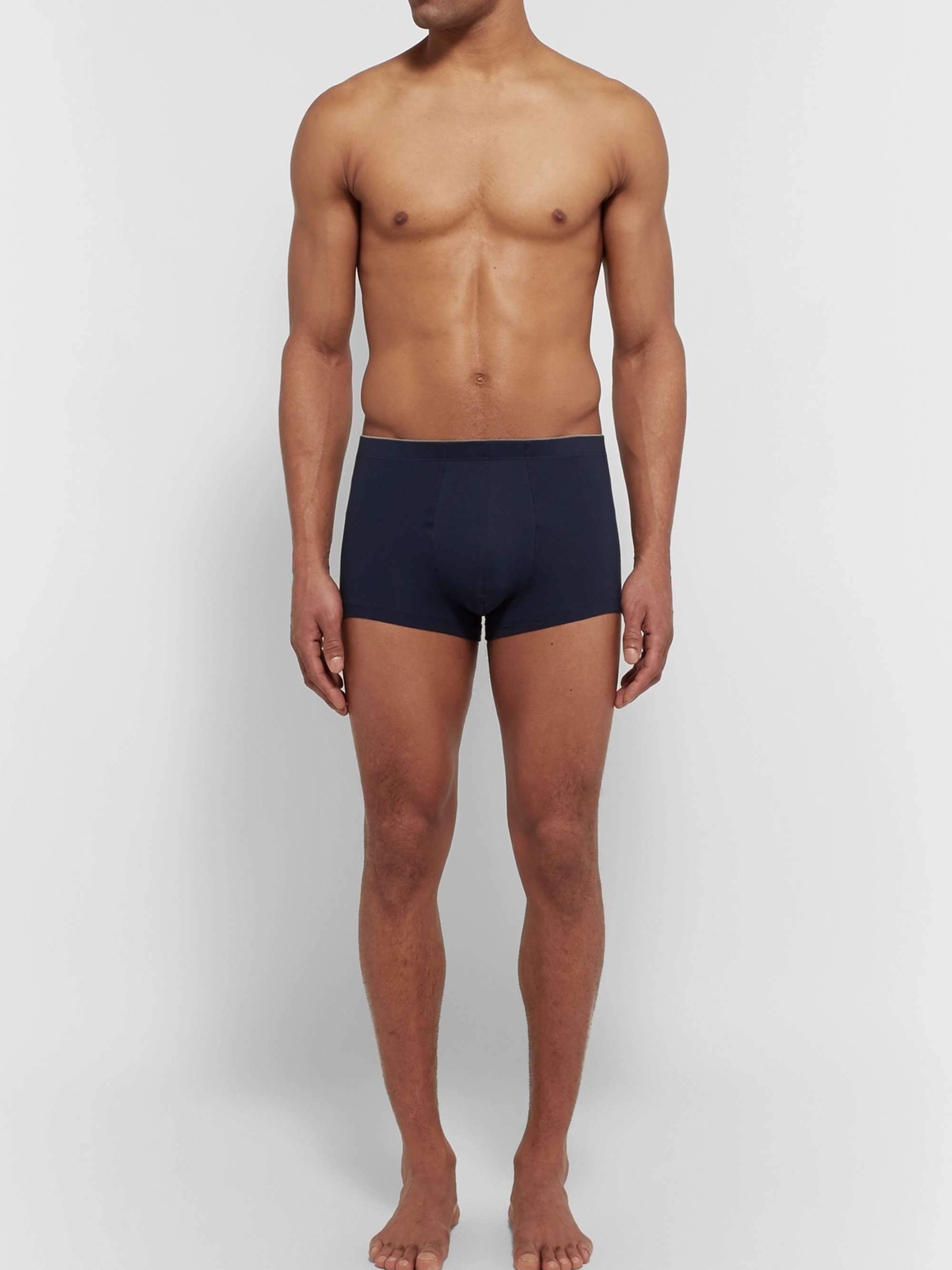 HANRO Superior Cotton-Blend Boxer Briefs