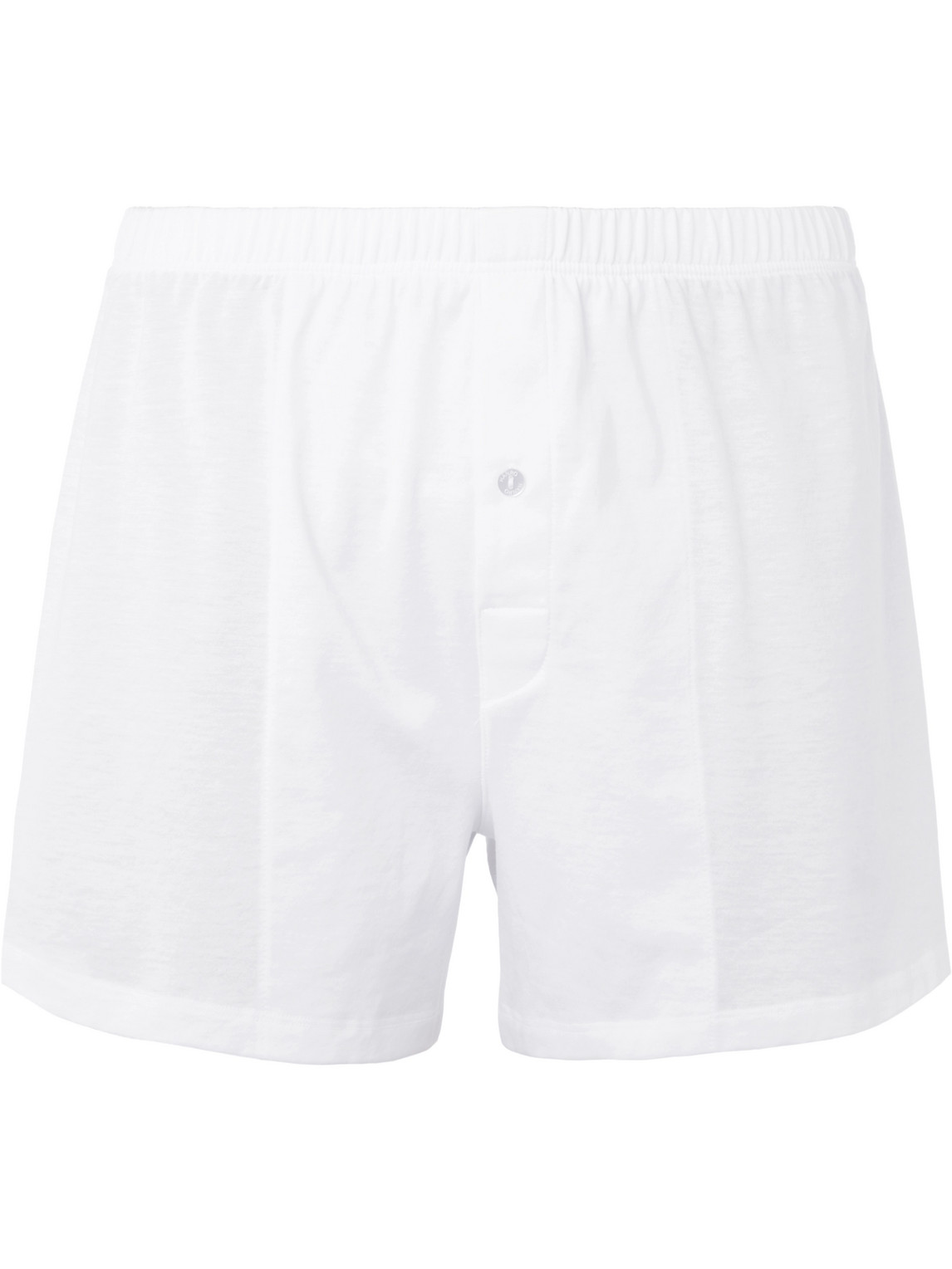 Hanro Sporty Mercerised Cotton Boxer Shorts In White