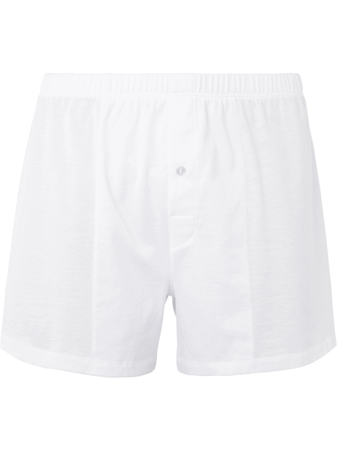 Hanro Sporty Mercerised Cotton Boxer Shorts In White