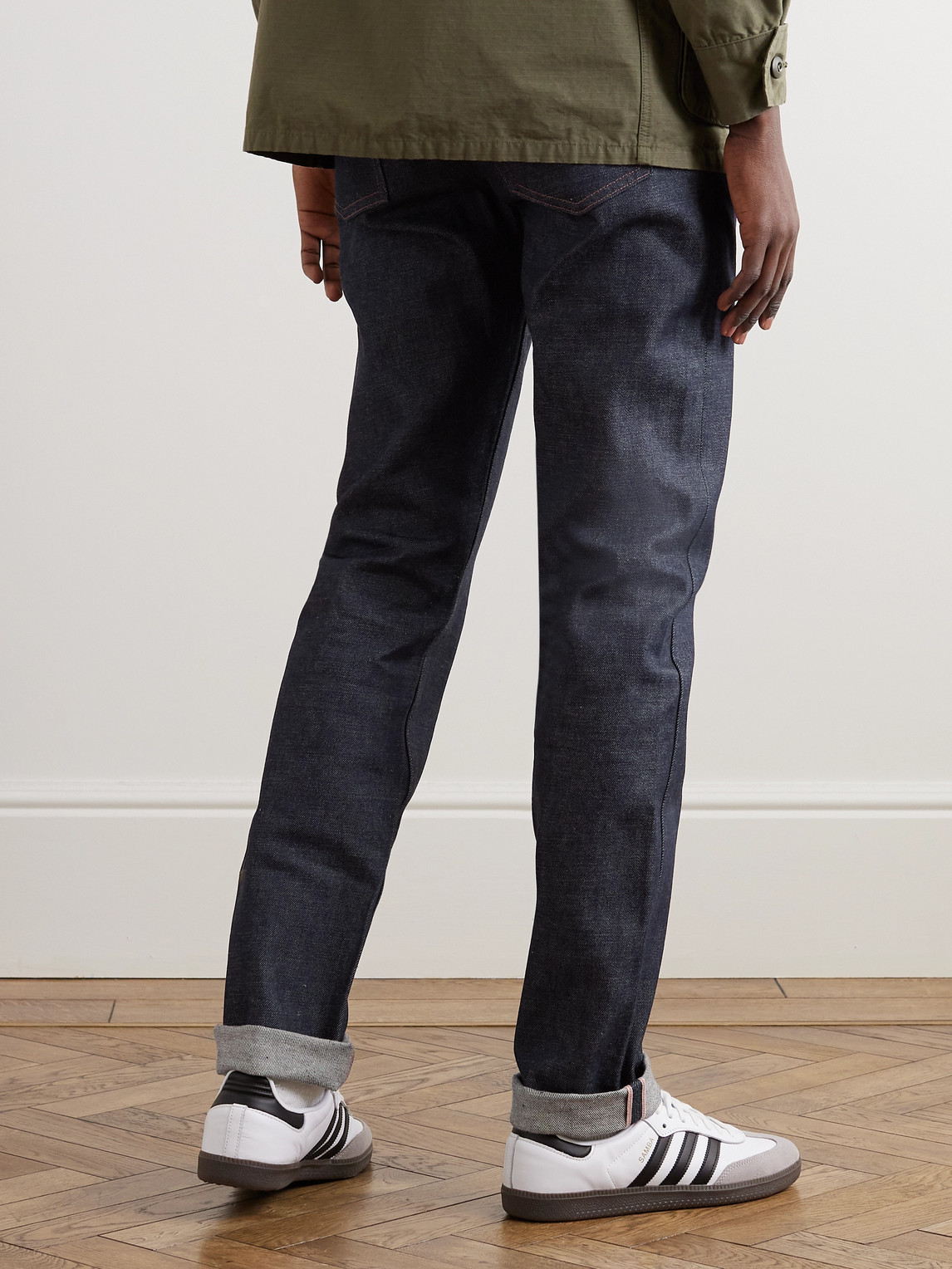 Shop Apc Petit Standard Slim-fit Dry Selvedge Denim Jeans In Blue