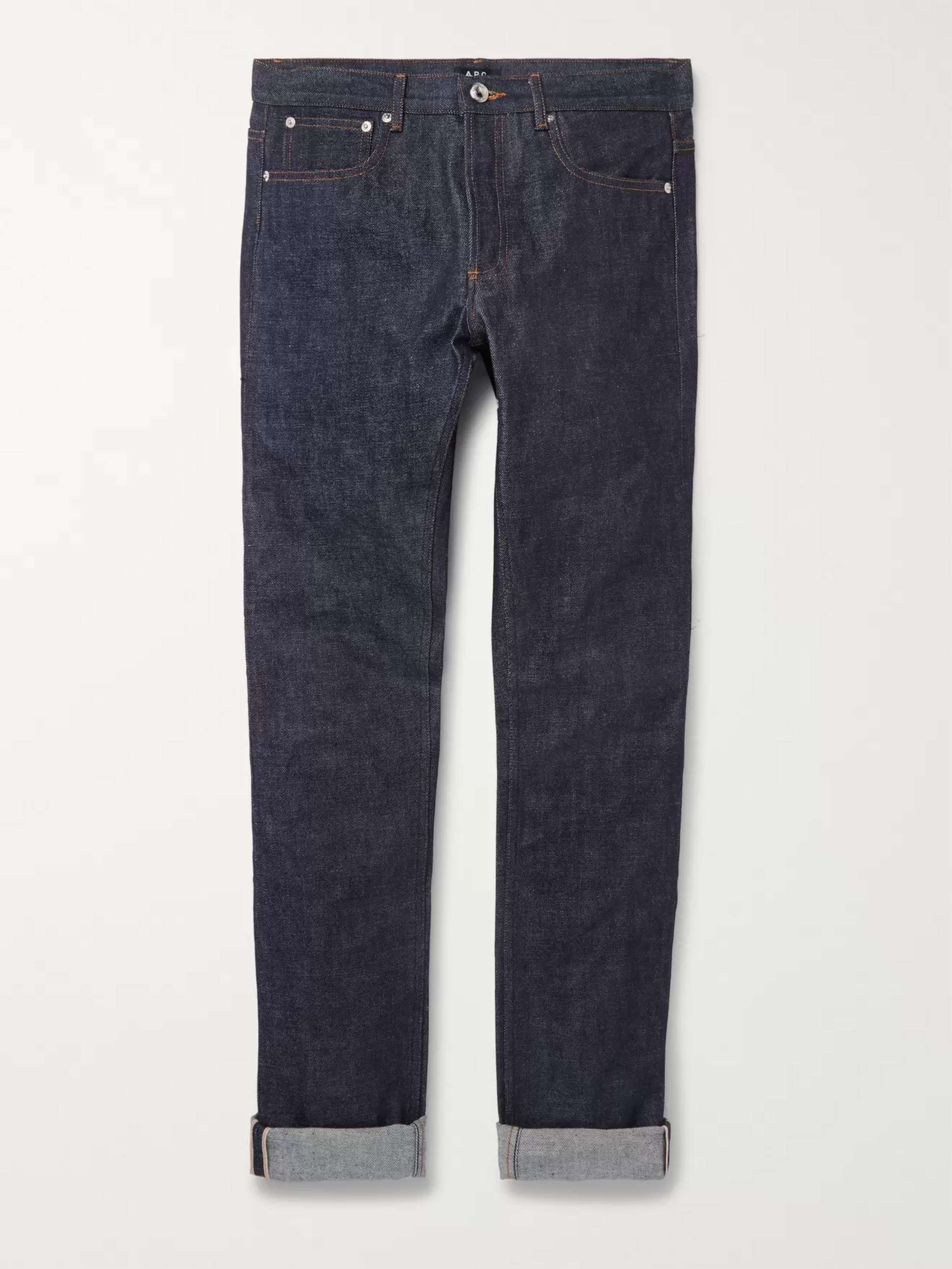 Land bryder daggry Statistikker A.P.C. Petit Standard Slim-Fit Dry Selvedge Denim Jeans for Men | MR PORTER