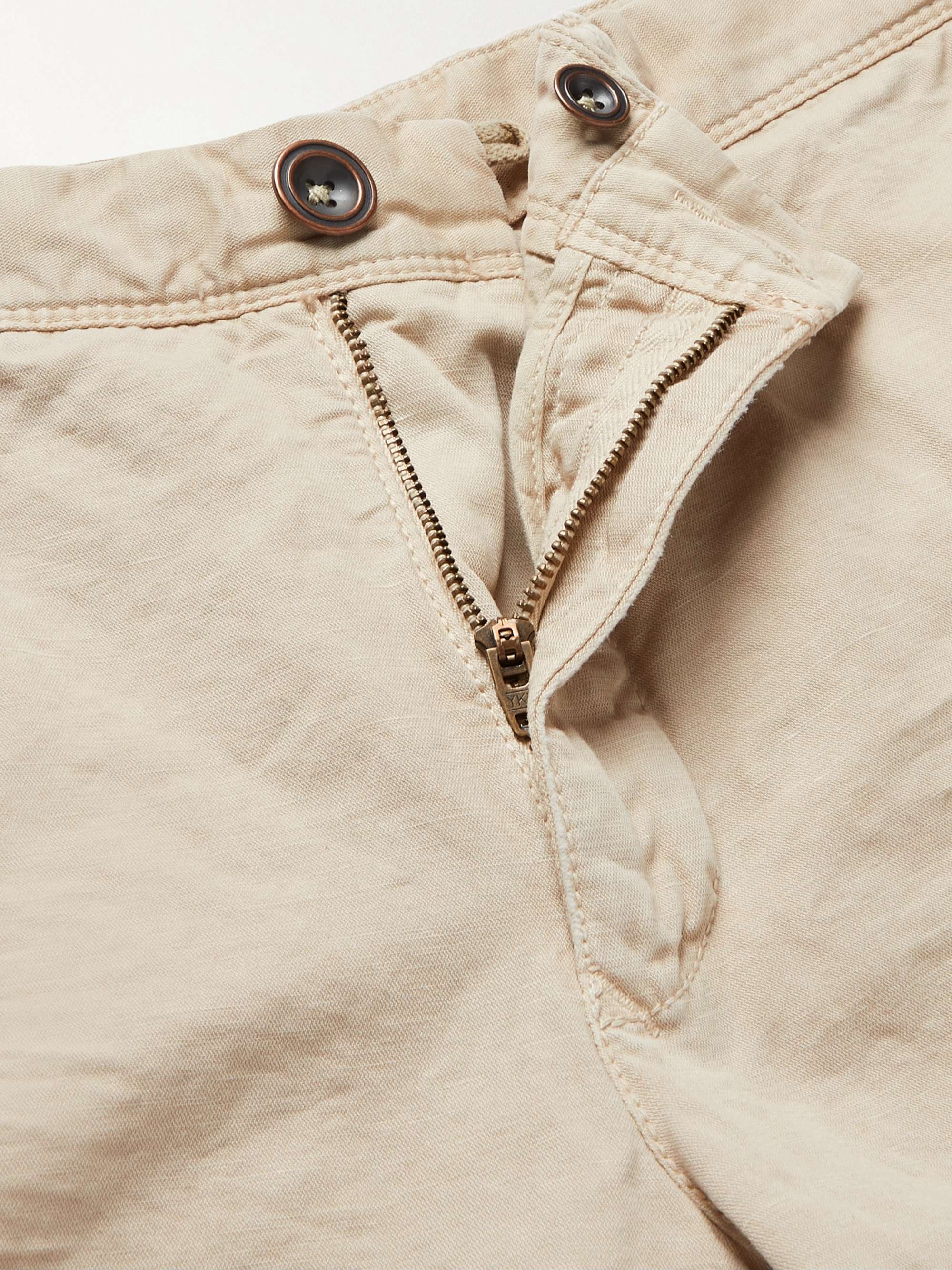 INCOTEX Slim-Fit Cotton and Linen-Blend Cargo Trousers