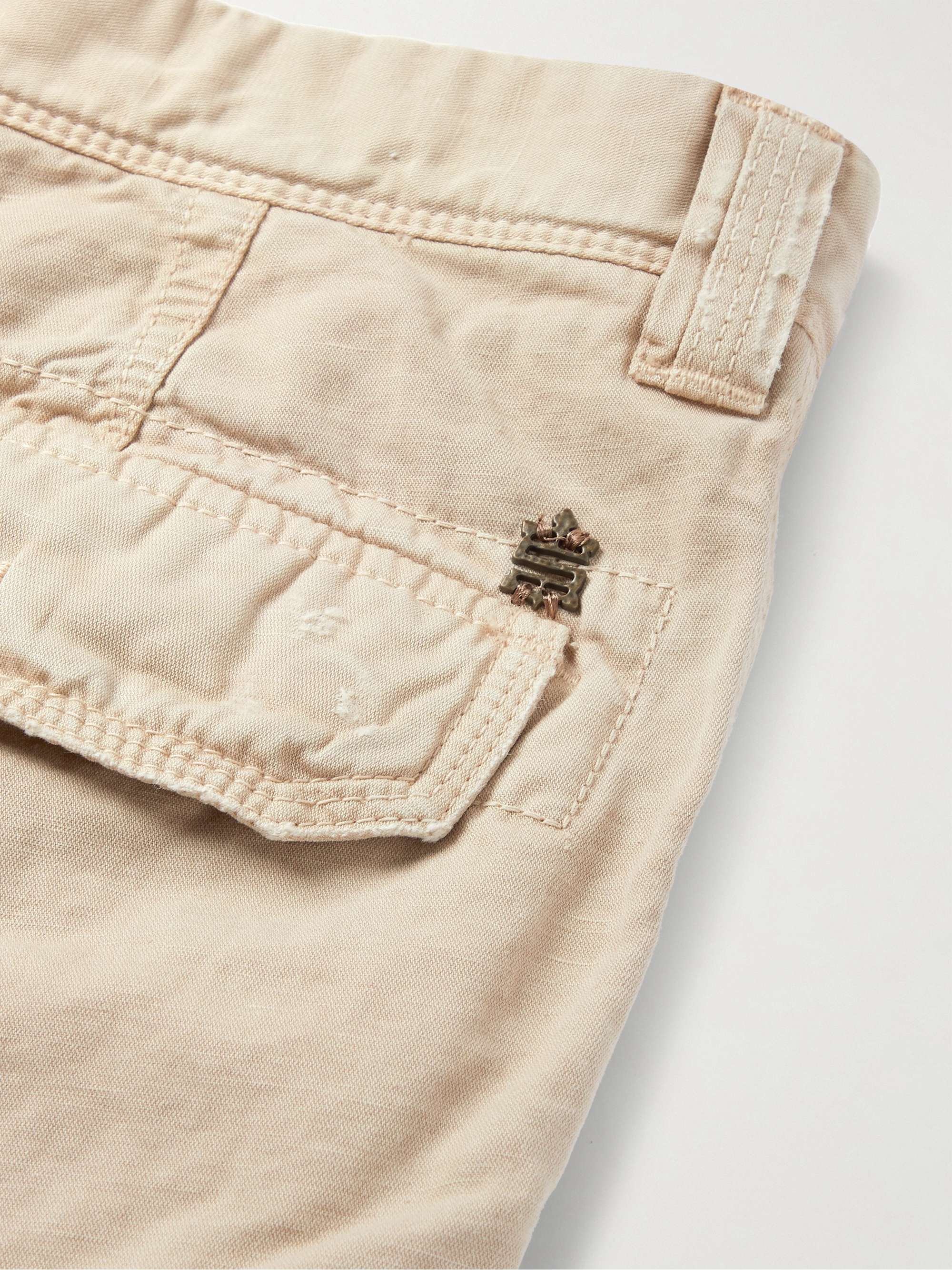 INCOTEX Slim-Fit Cotton and Linen-Blend Cargo Trousers