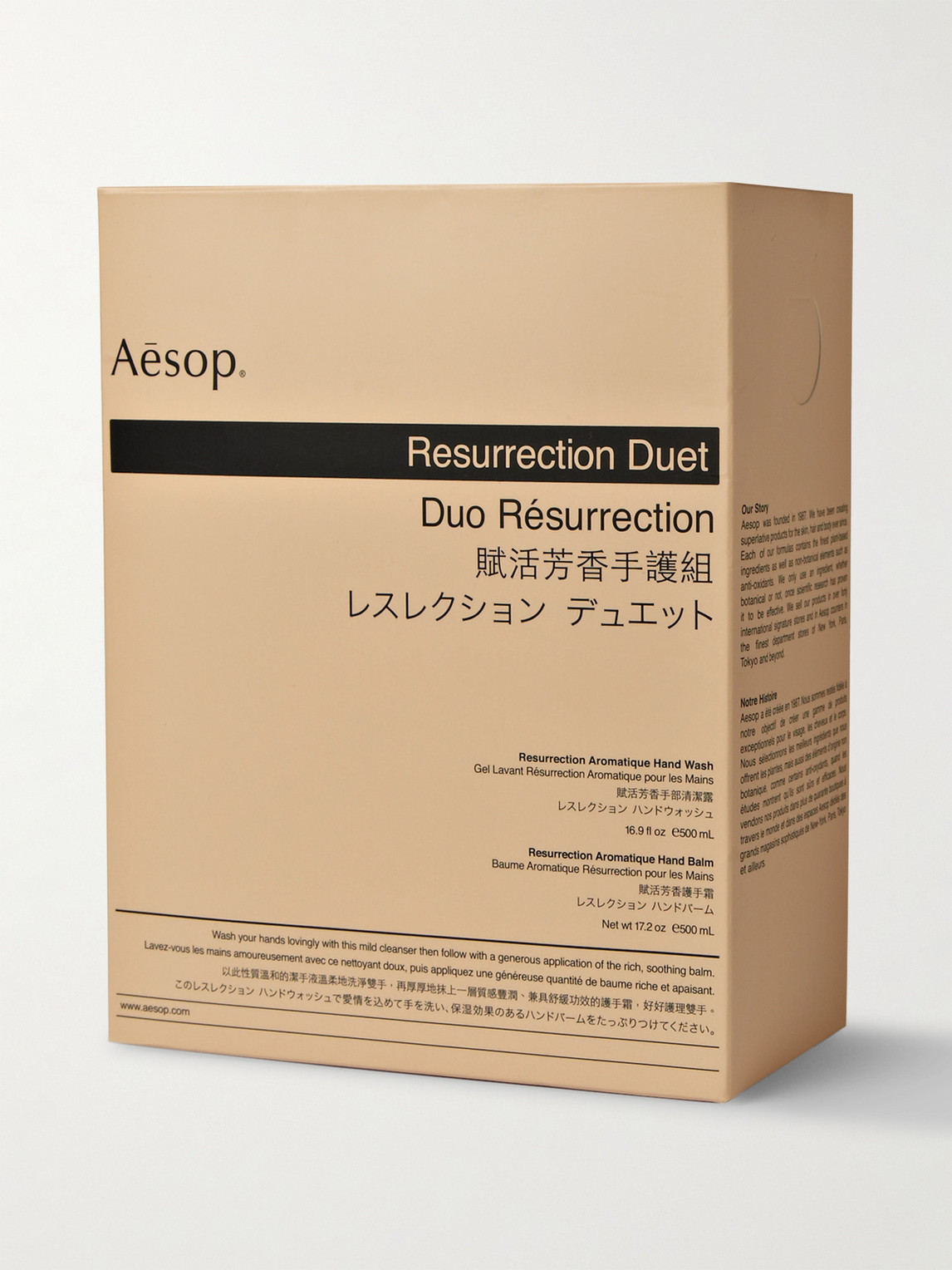 Shop Aesop Resurrection Duet Hand Wash And Balm, 2 X 500ml In Colorless