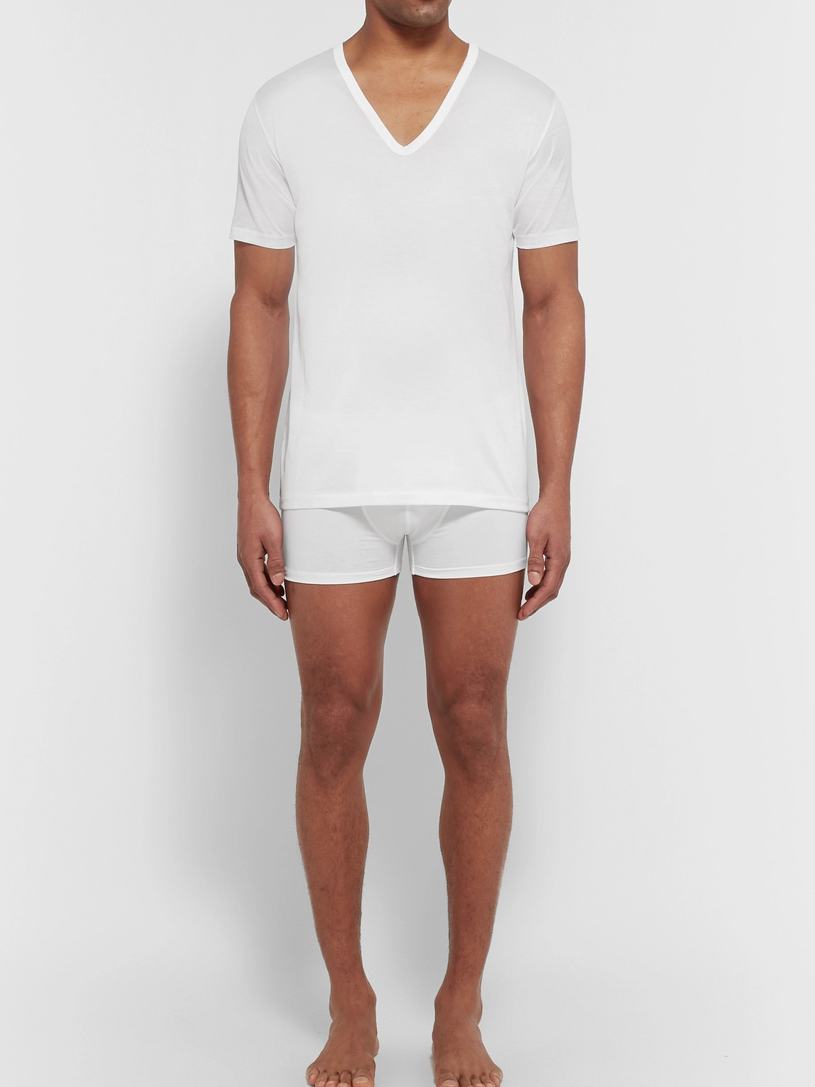 Shop Zimmerli Royal Classic Cotton T-shirt In White