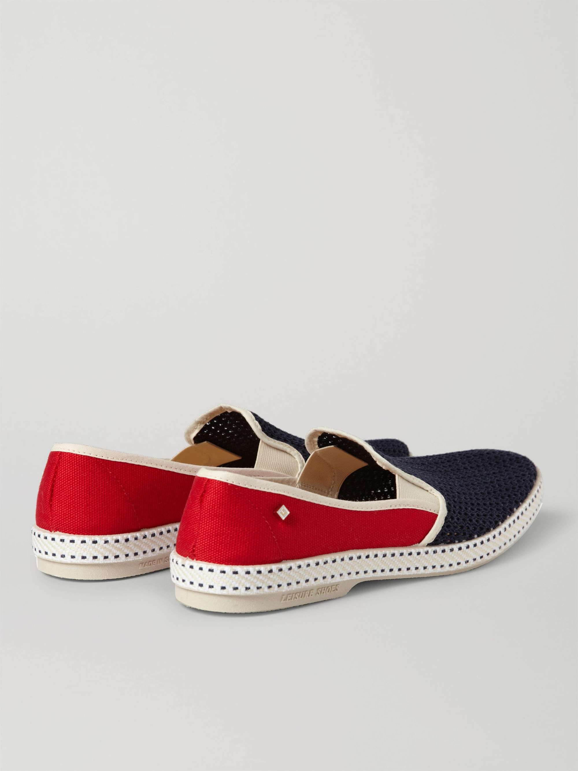 RIVIERAS Cotton-Mesh and Canvas Espadrilles