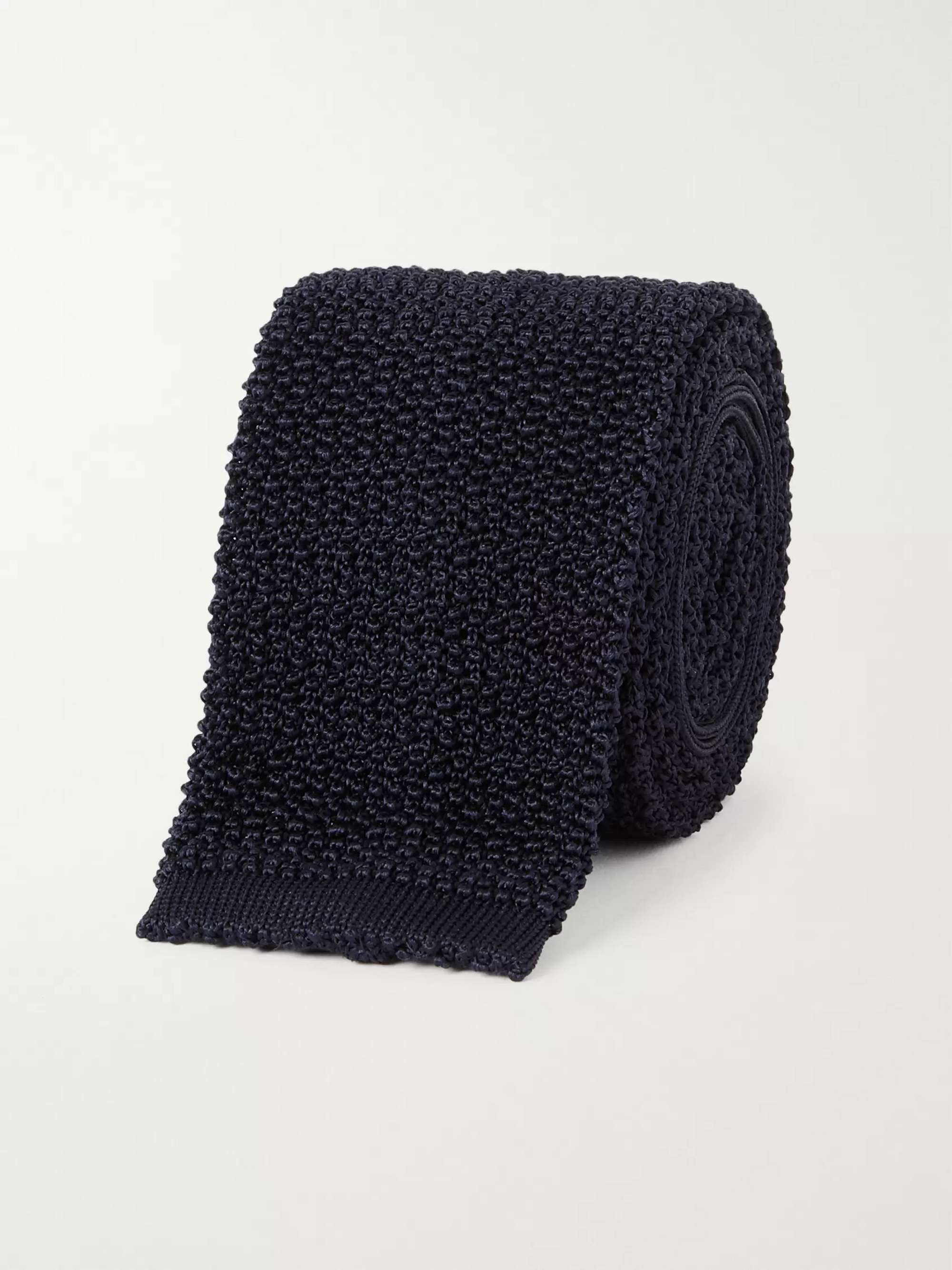 DRAKE'S 6.5cm Knitted Silk Tie