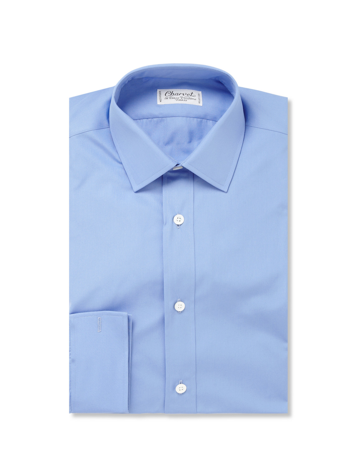Shop Charvet Blue Cotton Shirt