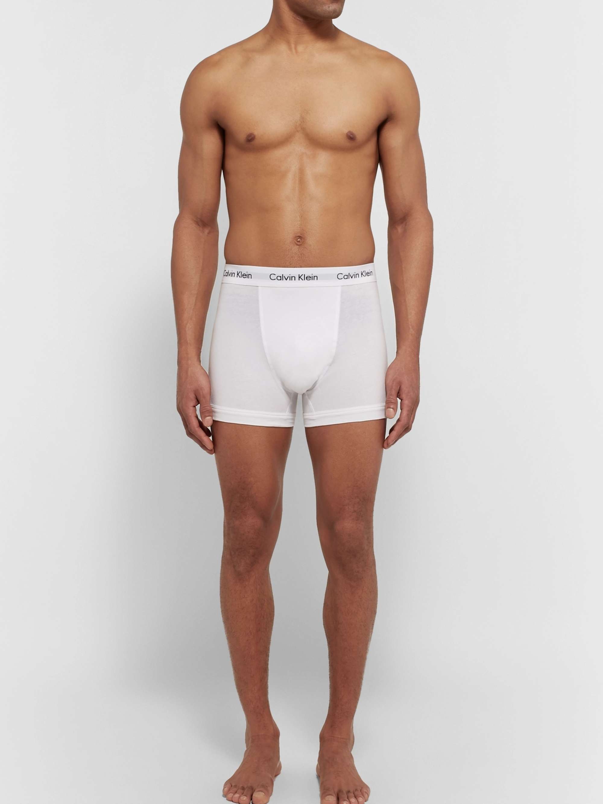 CALVIN KLEIN UNDERWEAR Three-Pack Stretch-Cotton Boxer Briefs for Men