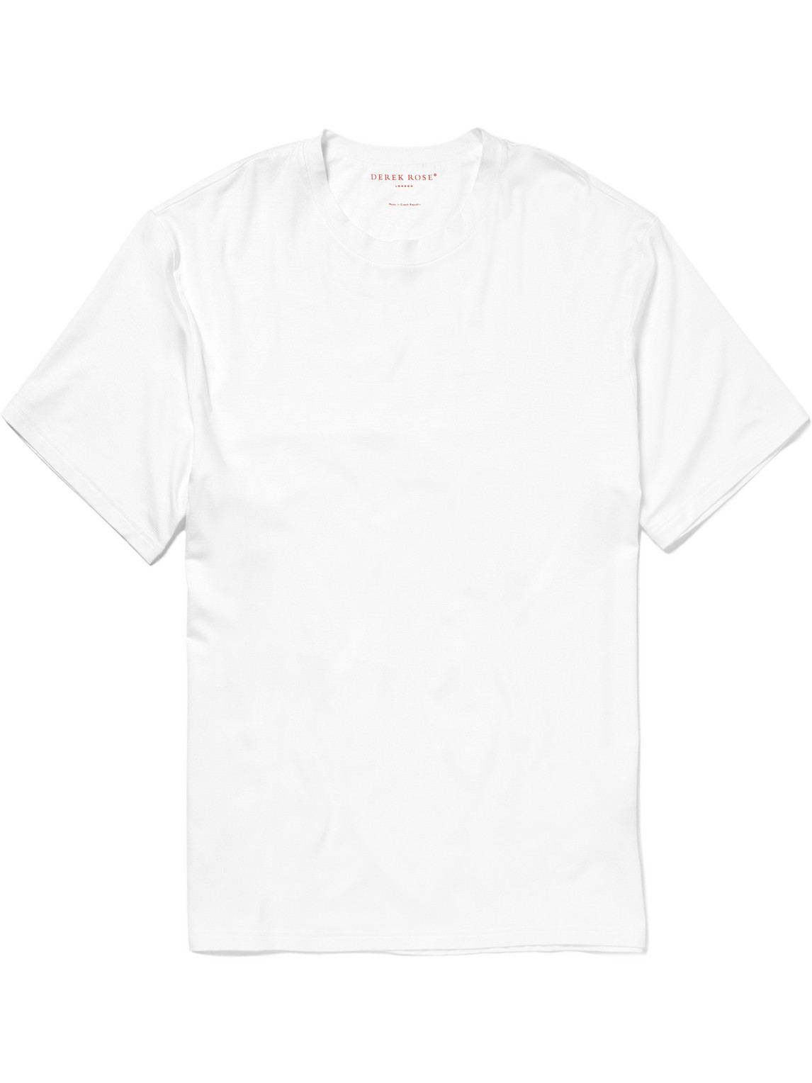 Derek Rose Basel Stretch Micro Modal Jersey T-shirt In White