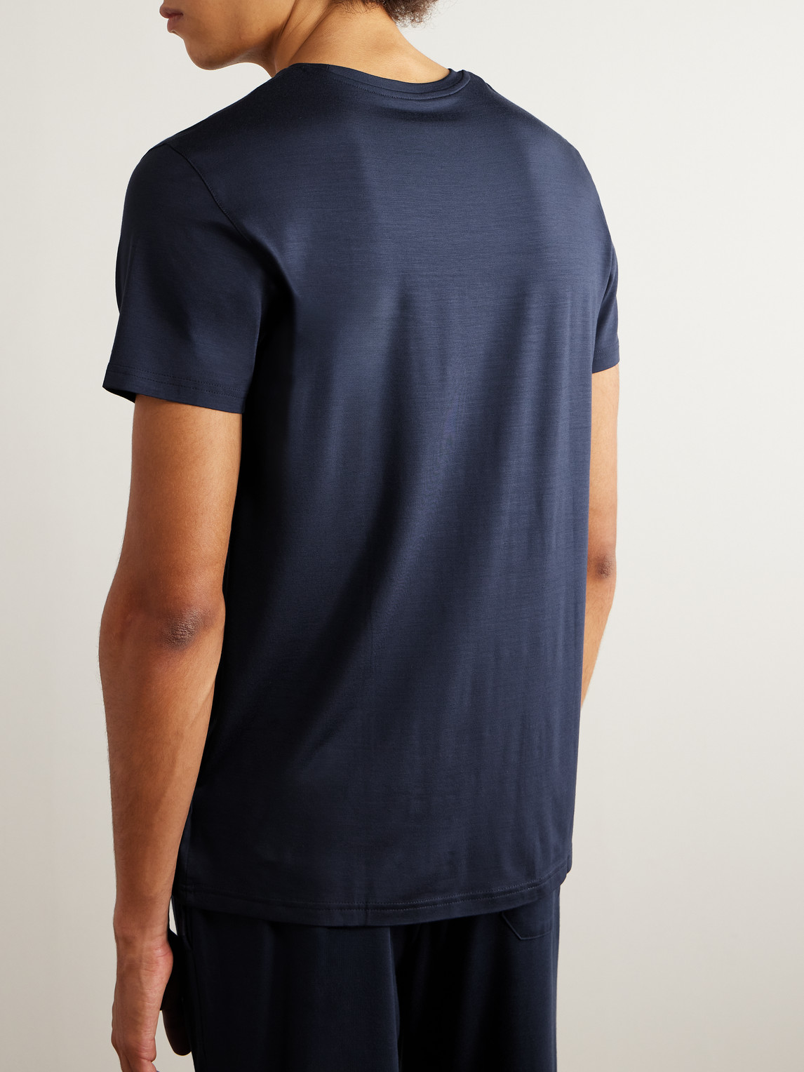 Shop Derek Rose Basel Stretch Micro Modal Jersey T-shirt In Blue