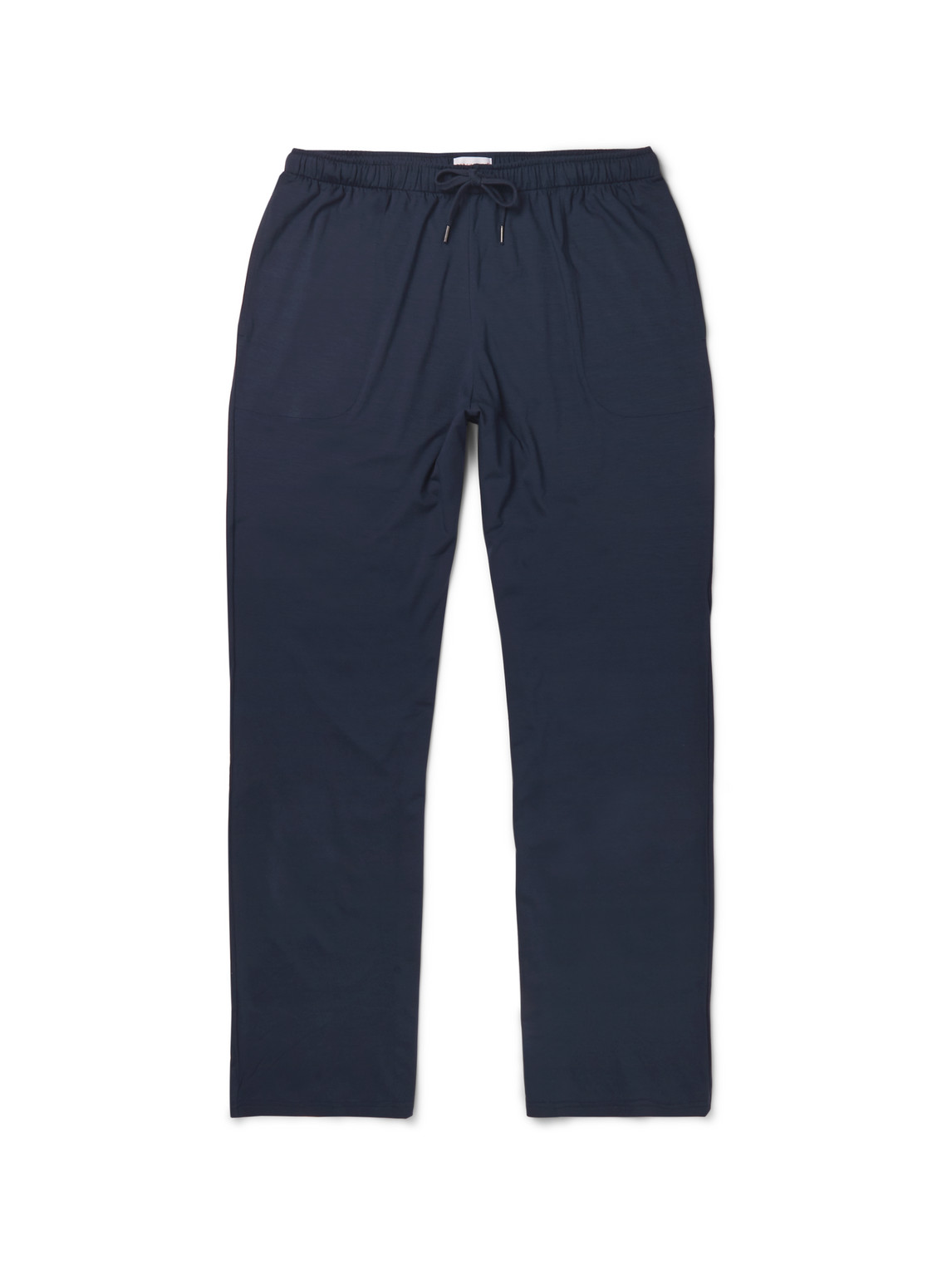 Derek Rose Basel Stretch Micro Modal Jersey Lounge Trousers In Blue