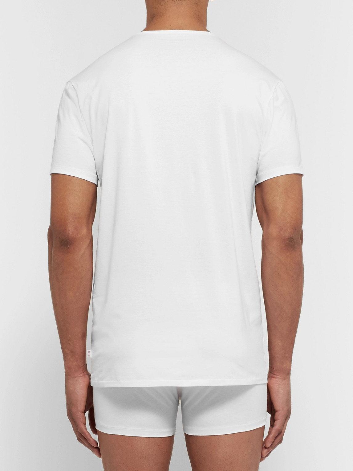Shop Derek Rose Jack Pima Cotton-blend T-shirt In White