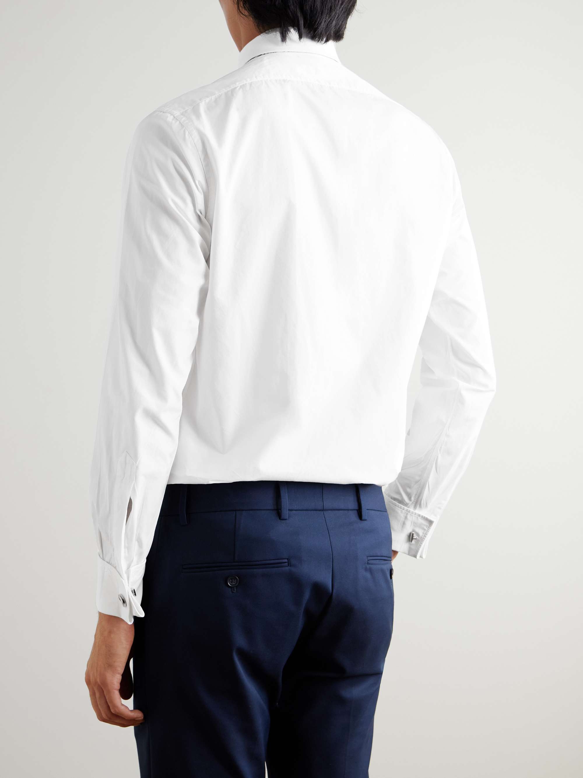 CHARVET White Double-Cuff Cotton Shirt