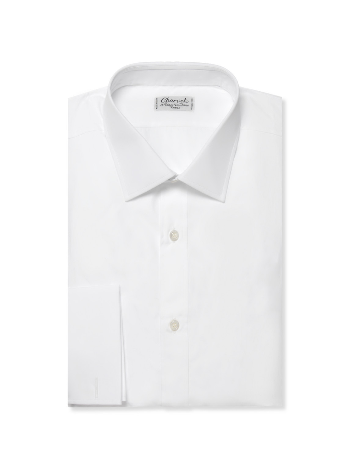 Charvet White Double-cuff Cotton Shirt