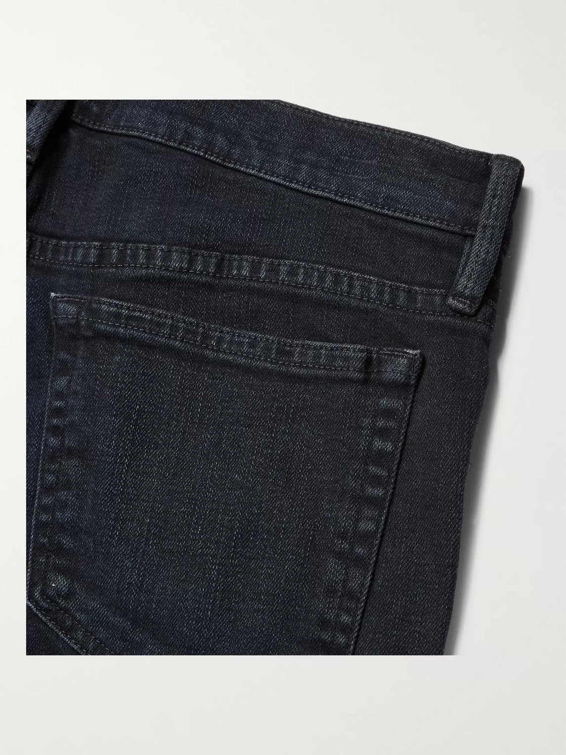 Shop Frame L'homme Slim-fit Dry Denim Jeans In Blue