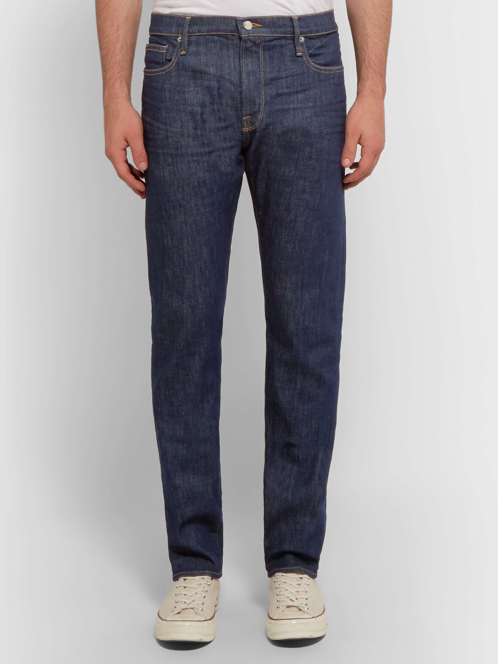 FRAME L'Homme Slim-Fit Dry Denim Jeans