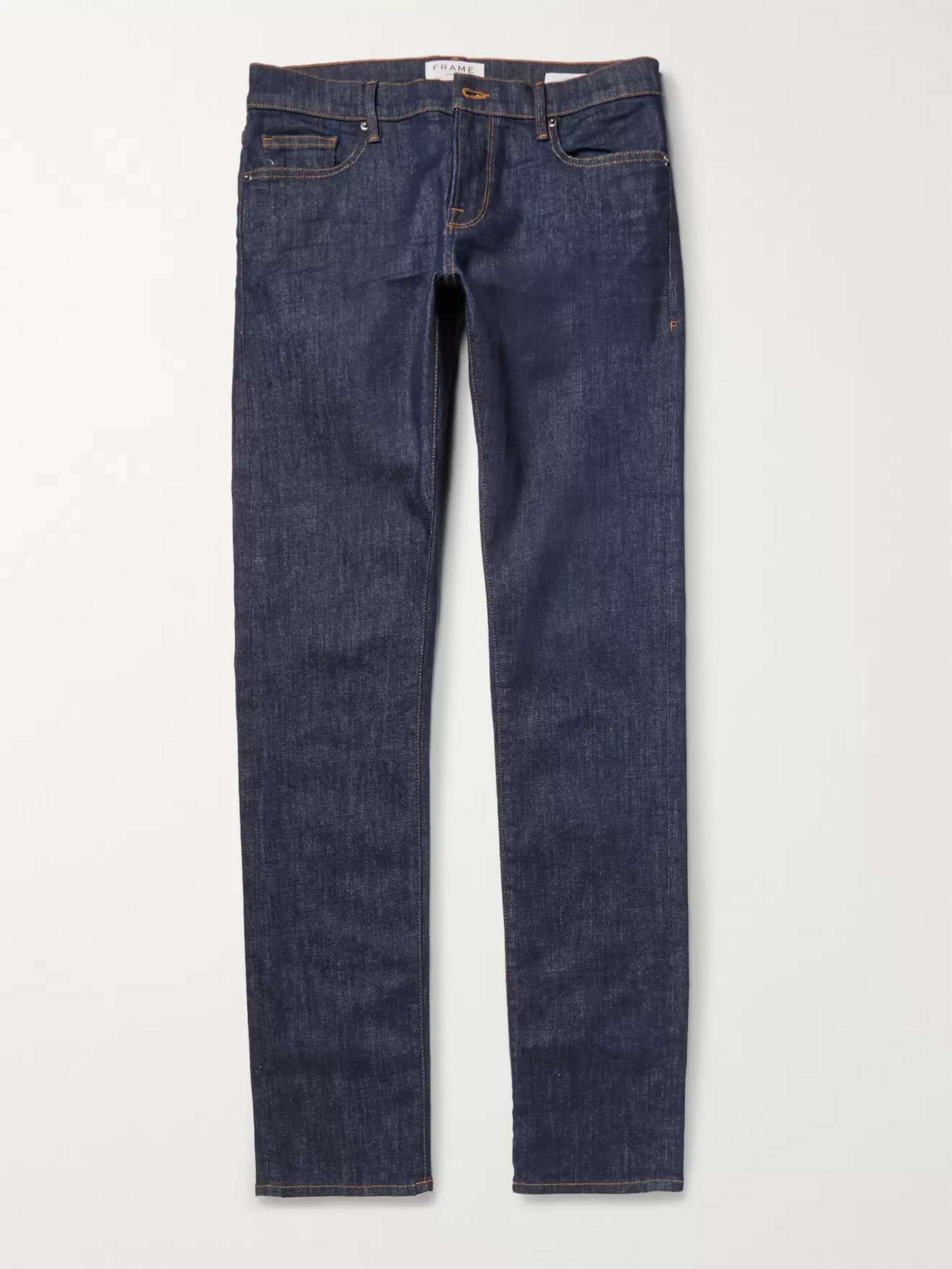 FRAME L'Homme Slim-Fit Dry Denim Jeans