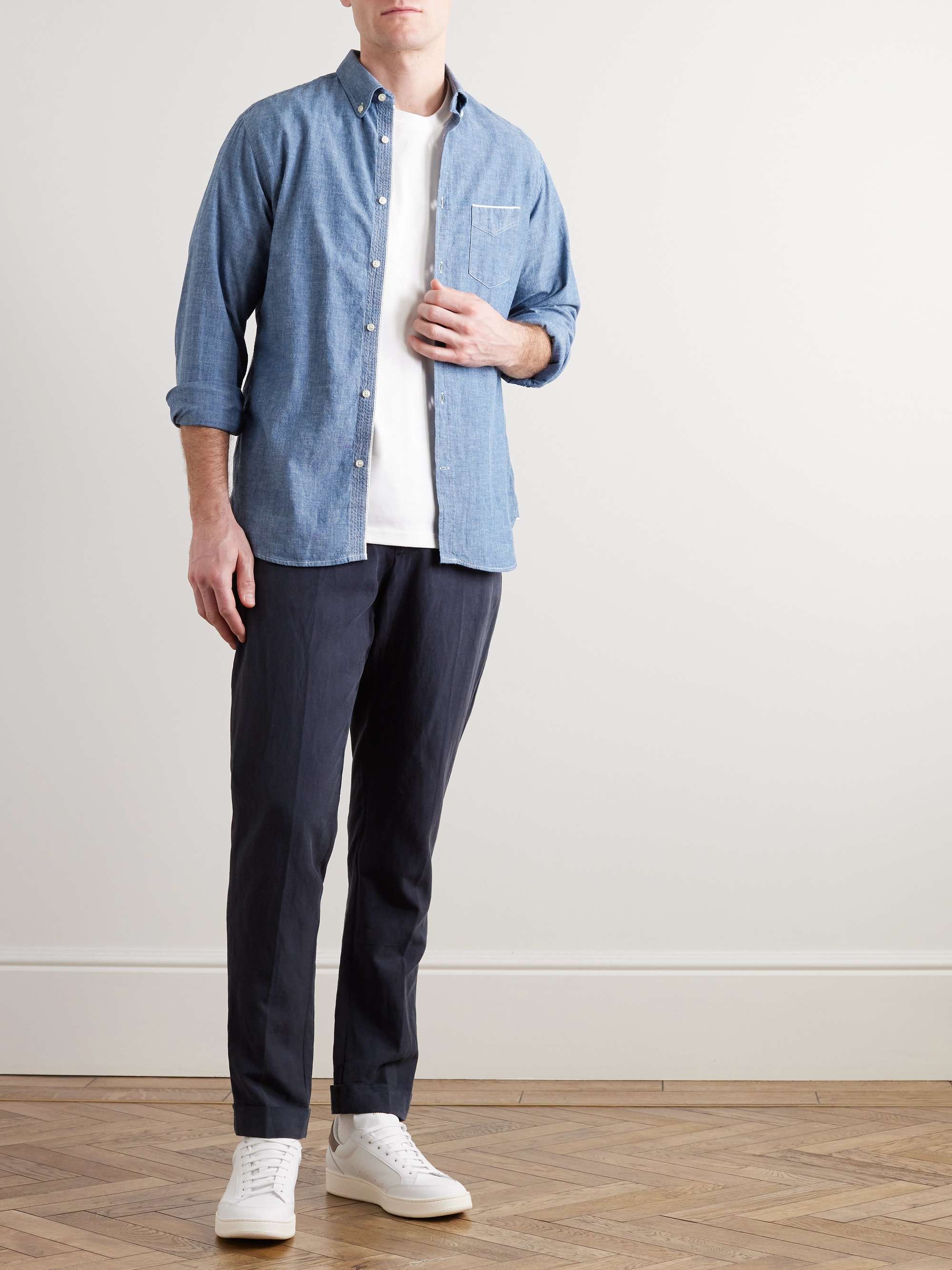 OFFICINE GÉNÉRALE Cotton-Chambray Shirt