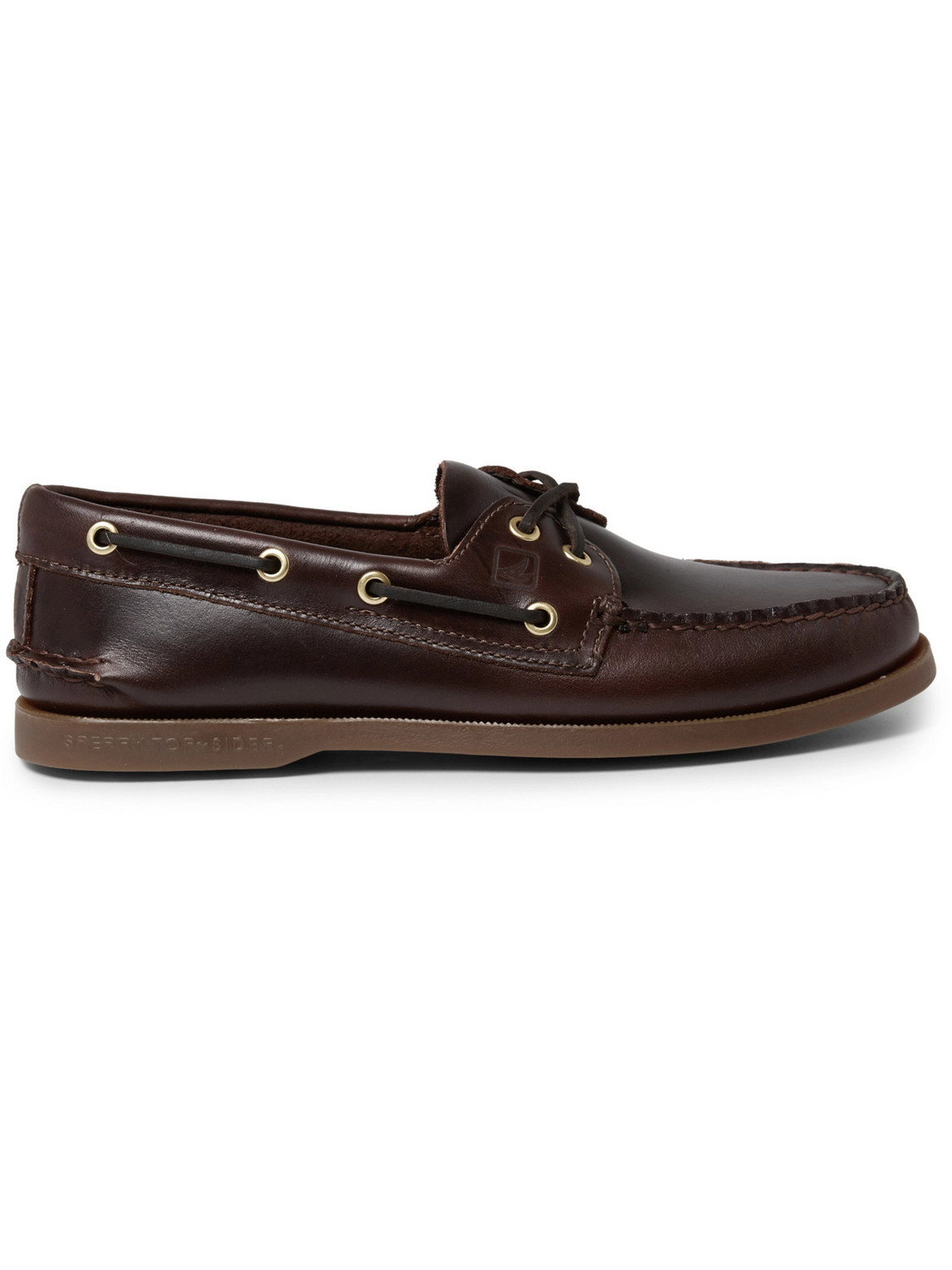 Sperry Authentic Original Burnished-leather Boat Shoes In Brown