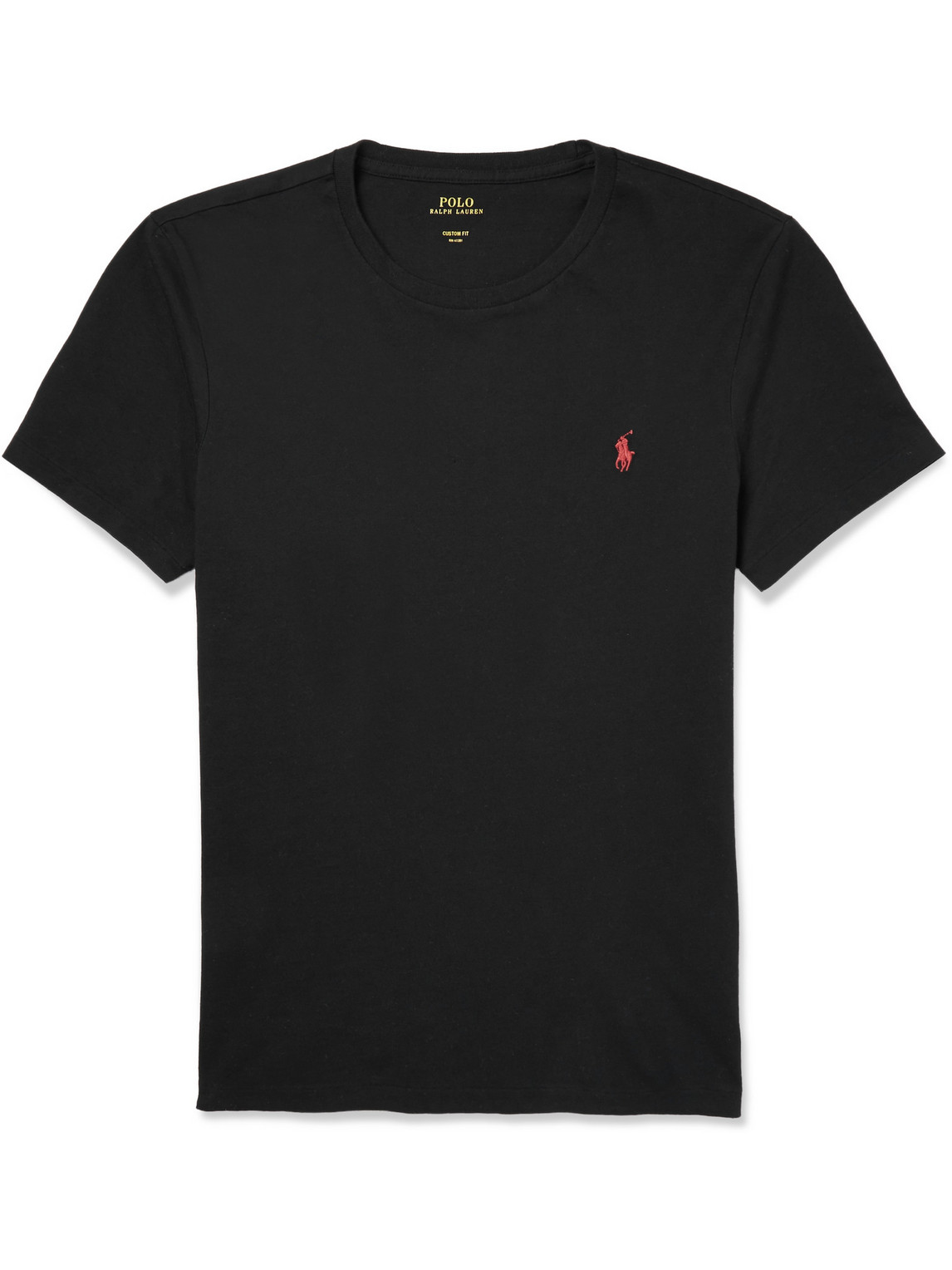 Werkloos Bel terug toelage Polo Ralph Lauren Logo-embroidered Cotton-jersey T-shirt In Black | ModeSens