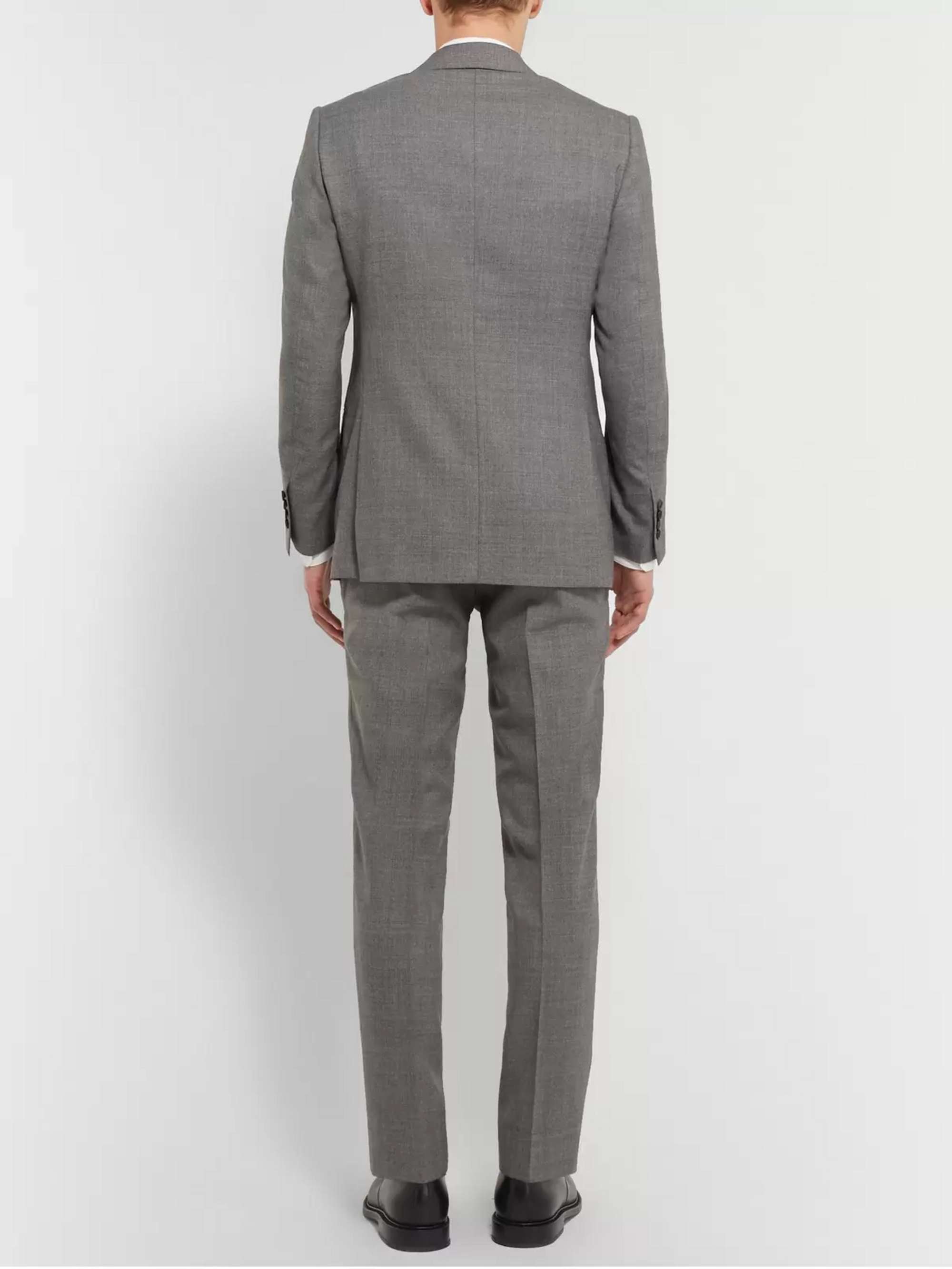 THOM SWEENEY Grey Weighouse Slim-Fit Wool Suit