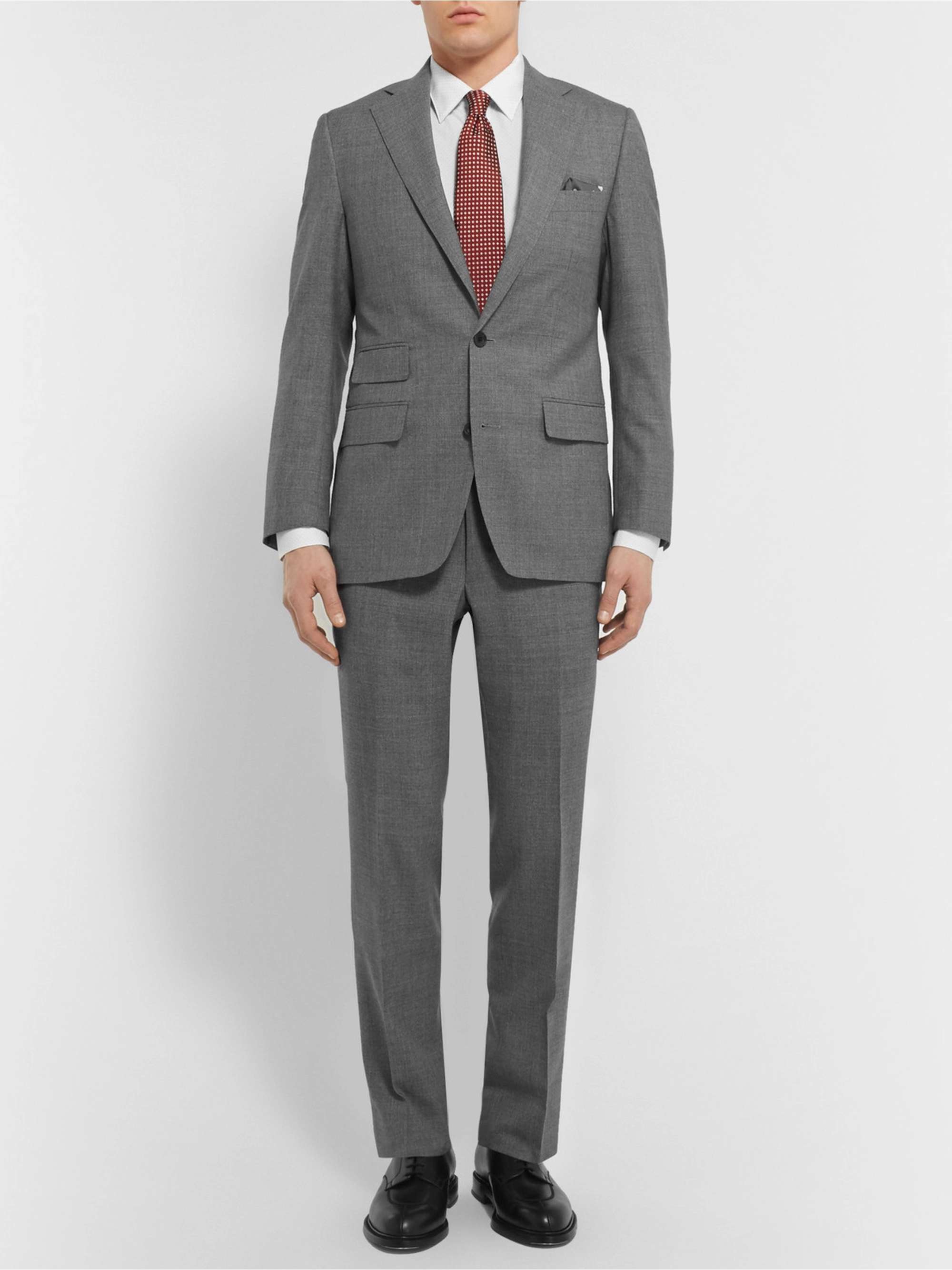 THOM SWEENEY Grey Weighouse Slim-Fit Wool Suit