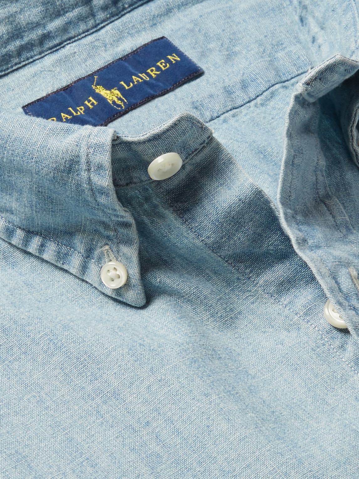 Polo Ralph Lauren Cotton Chambray Button-down Shirt In Blue
