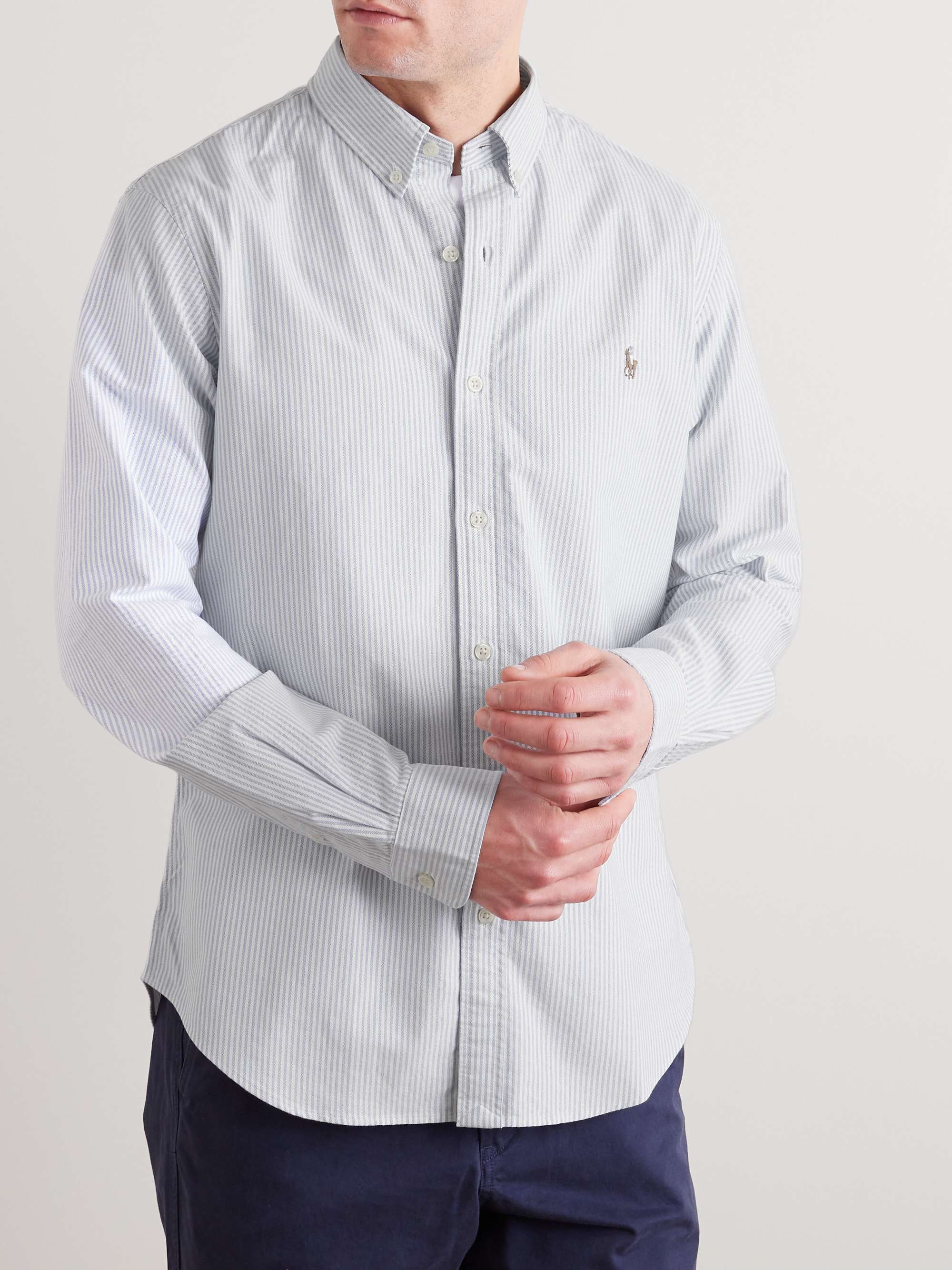 POLO RALPH LAUREN Slim-Fit Striped Cotton Oxford Shirt