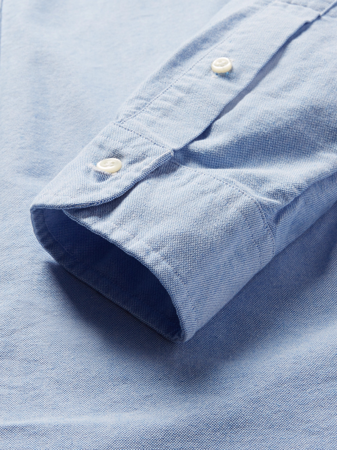 Shop Polo Ralph Lauren Slim-fit Cotton Oxford Shirt In Blue