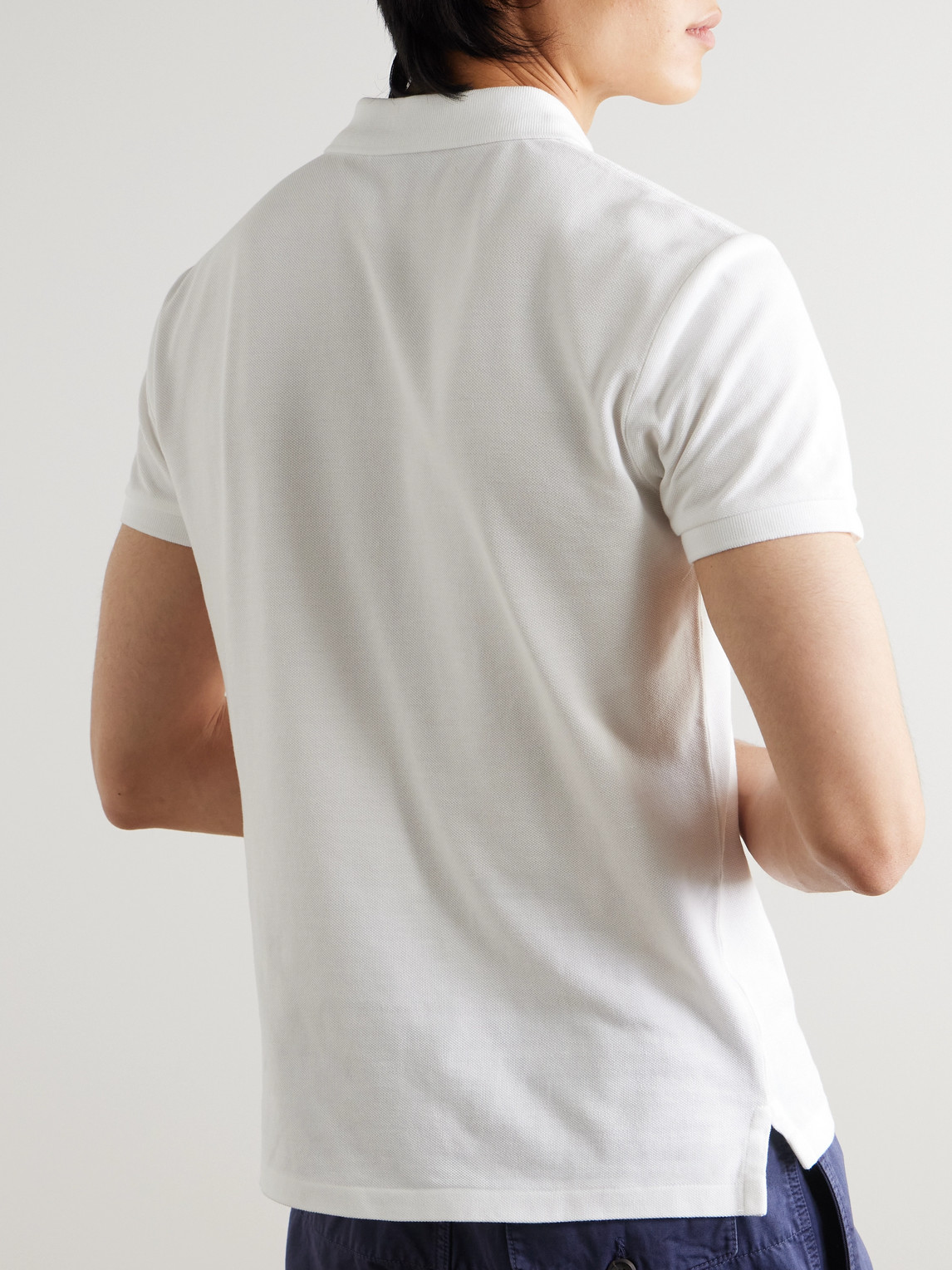 Polo Ralph Lauren Stretch-cotton Performance Tailored Polo Shirt In White