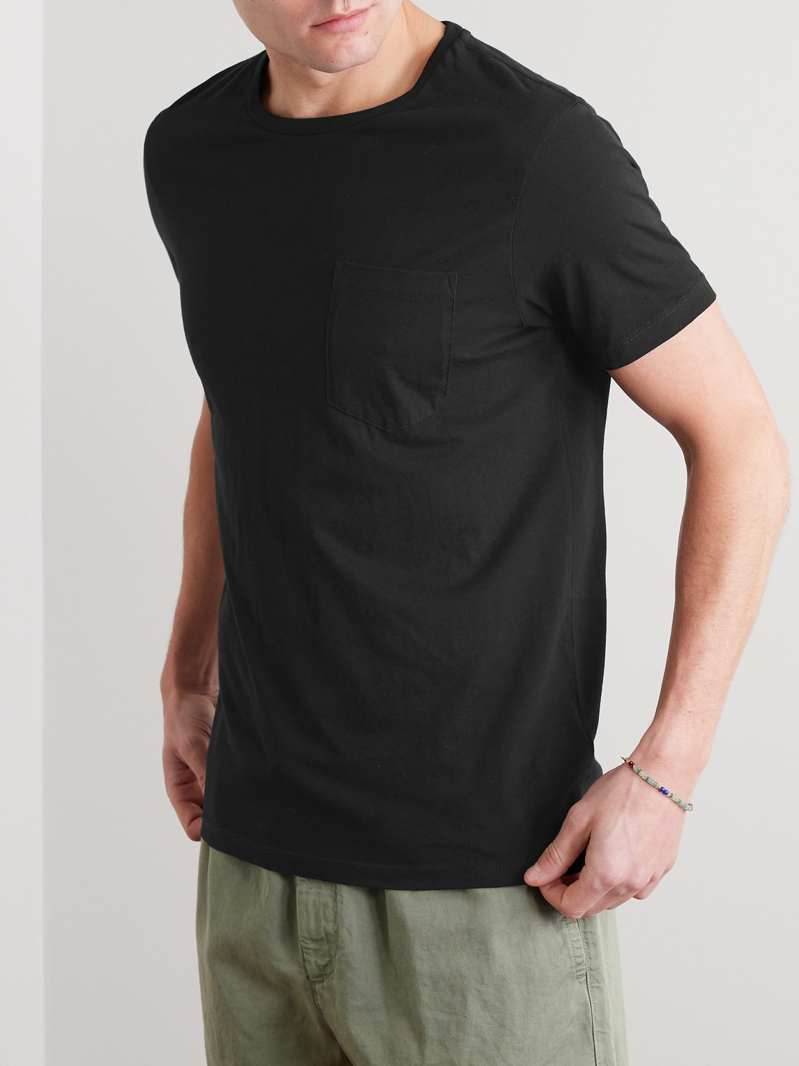 Shop Club Monaco Williams Cotton-jersey T-shirt In Black
