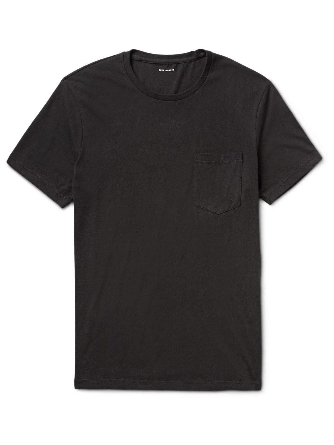 Shop Club Monaco Williams Cotton-jersey T-shirt In Black