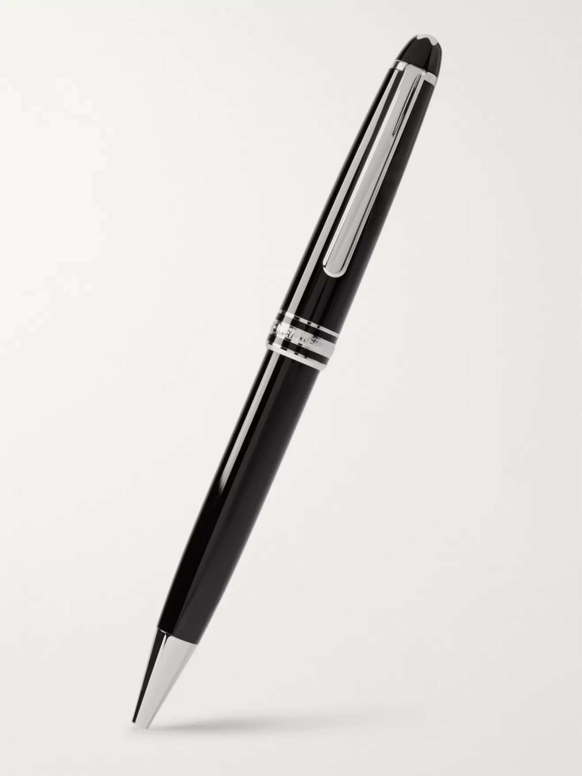 MONTBLANC Meisterstück Classique Resin and Platinum-Plated Ballpoint Pen