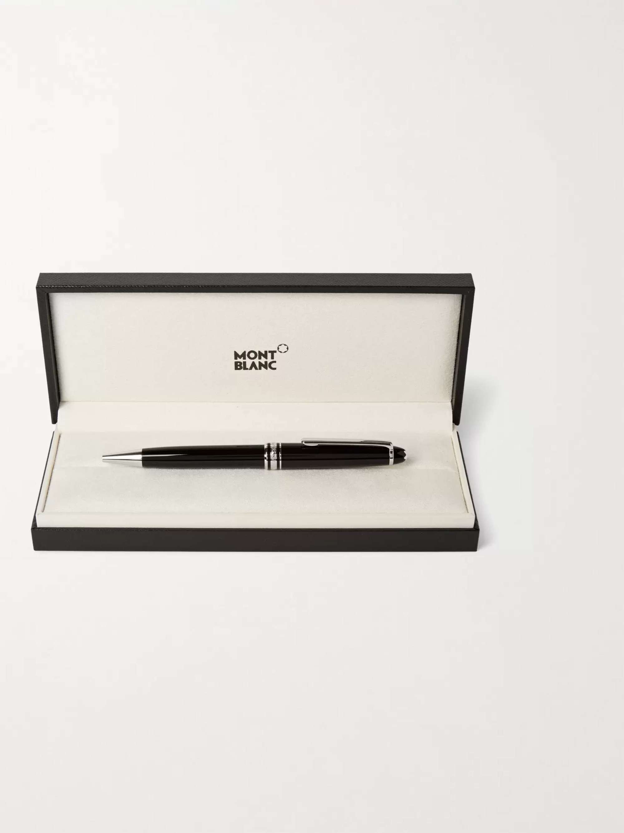 MONTBLANC Meisterstück Classique Resin and Platinum-Plated Ballpoint Pen