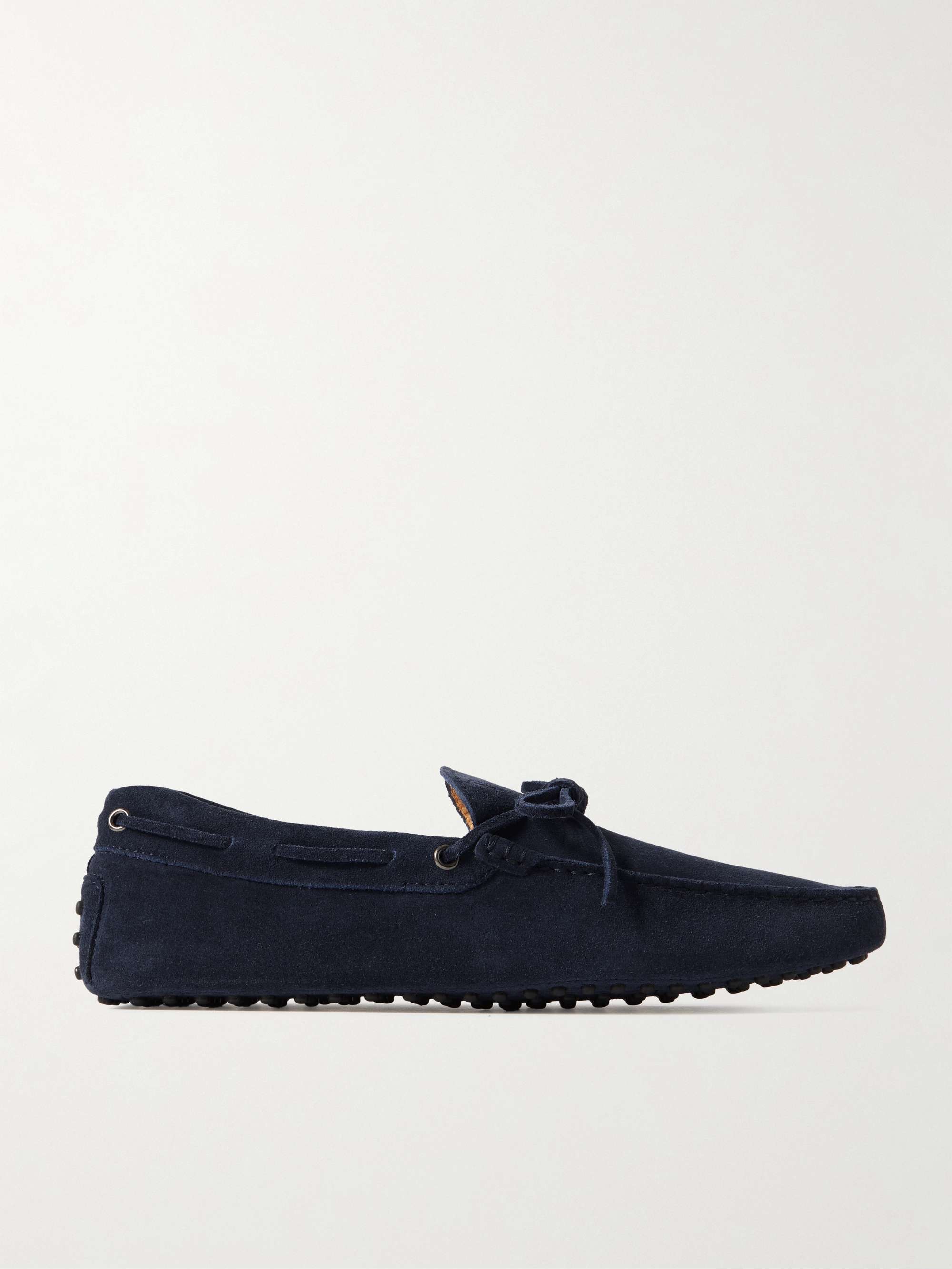 Luxury shoes for men - Tod's loafers in light blue suede