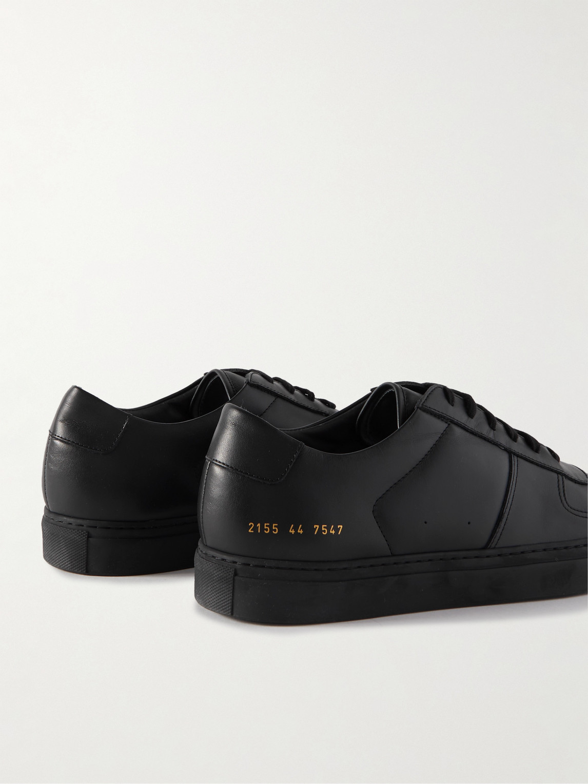 Shop Common Projects Bball Leather Sneakers In Black