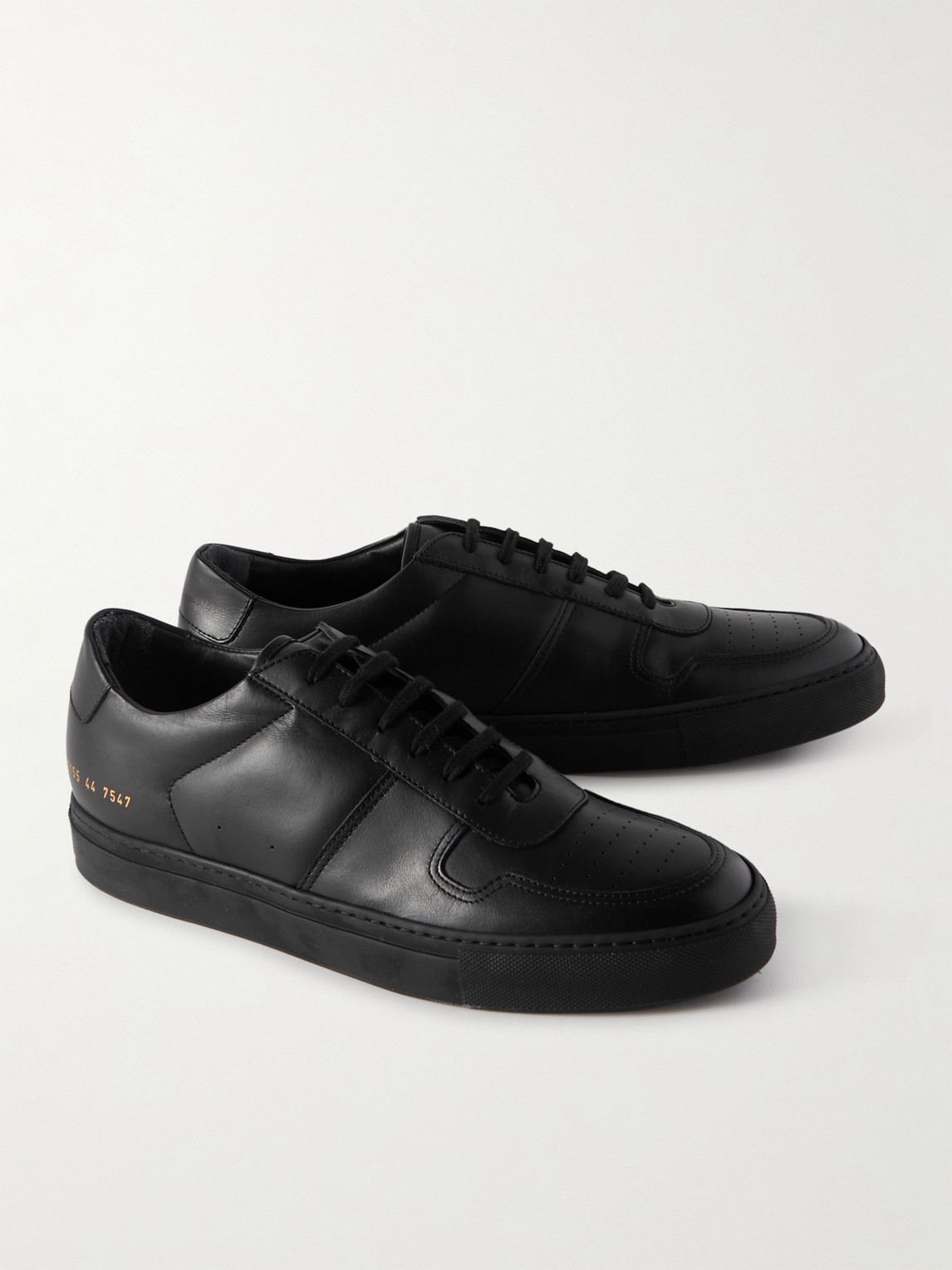 Shop Common Projects Bball Leather Sneakers In Black