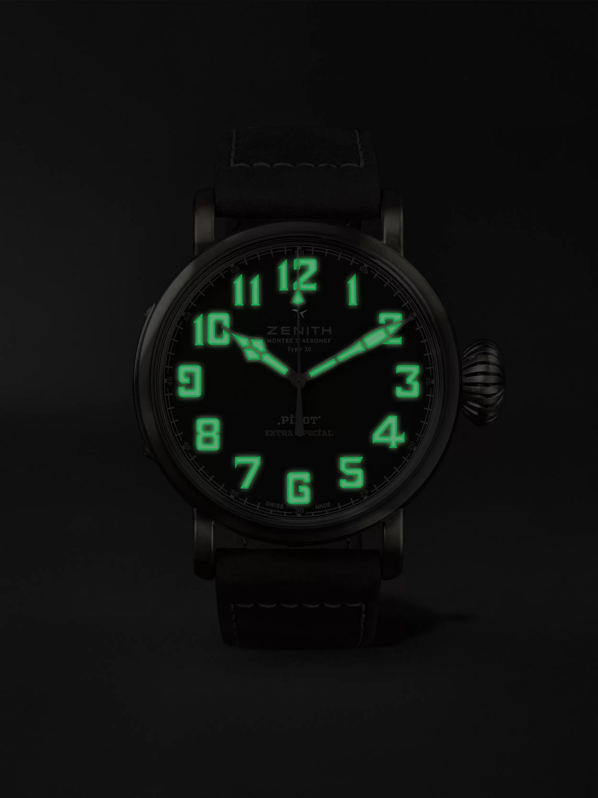 ZENITH Pilot Type 20 Extra Special 45mm Bronze and Nubuck Watch, Ref. No. 29.2430.679/21.C753