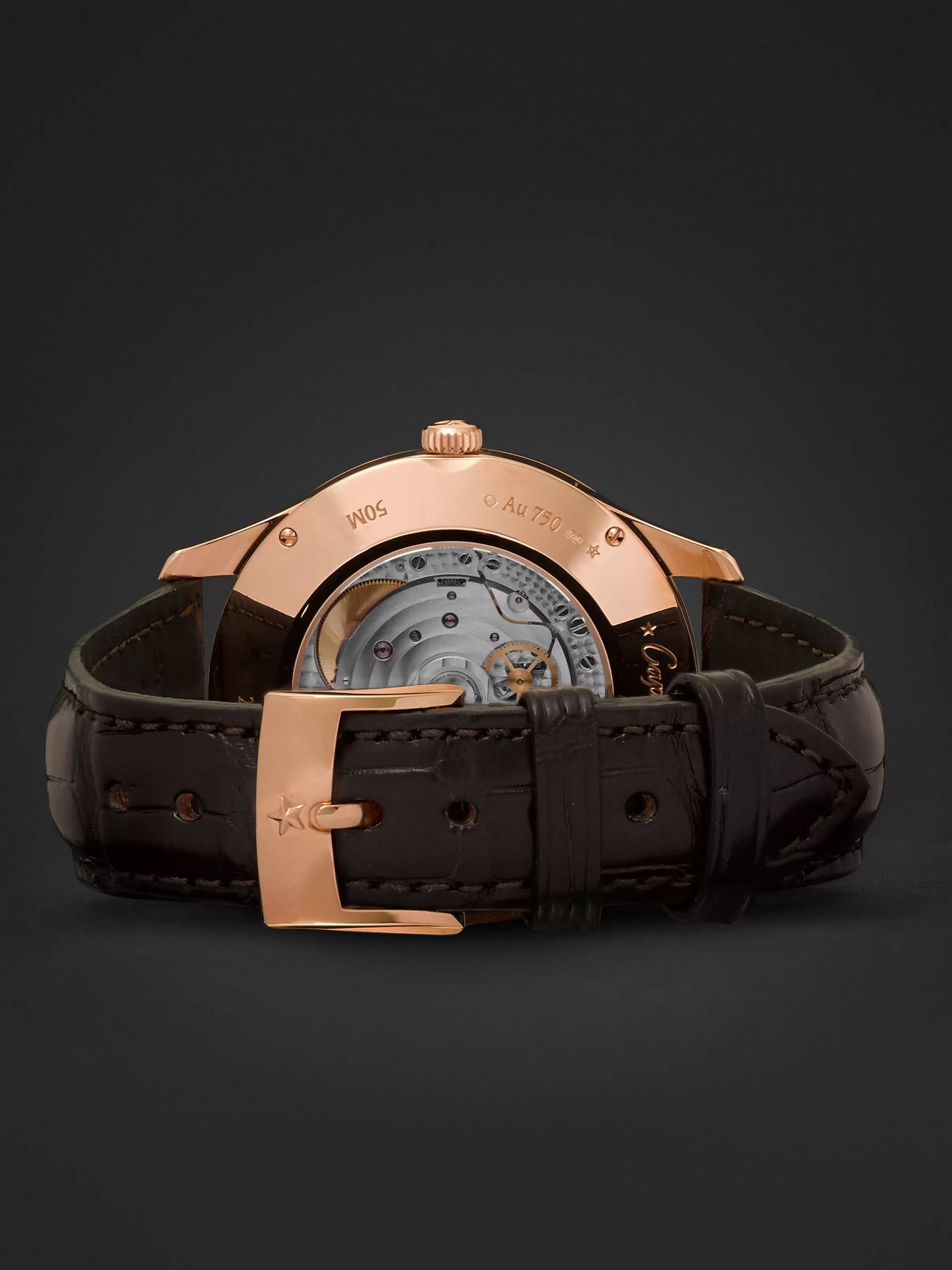 ZENITH Power Reserve 40mm 18-Karat Rose Gold and Alligator Watch, Ref. No. 18.2121.685/01.C498